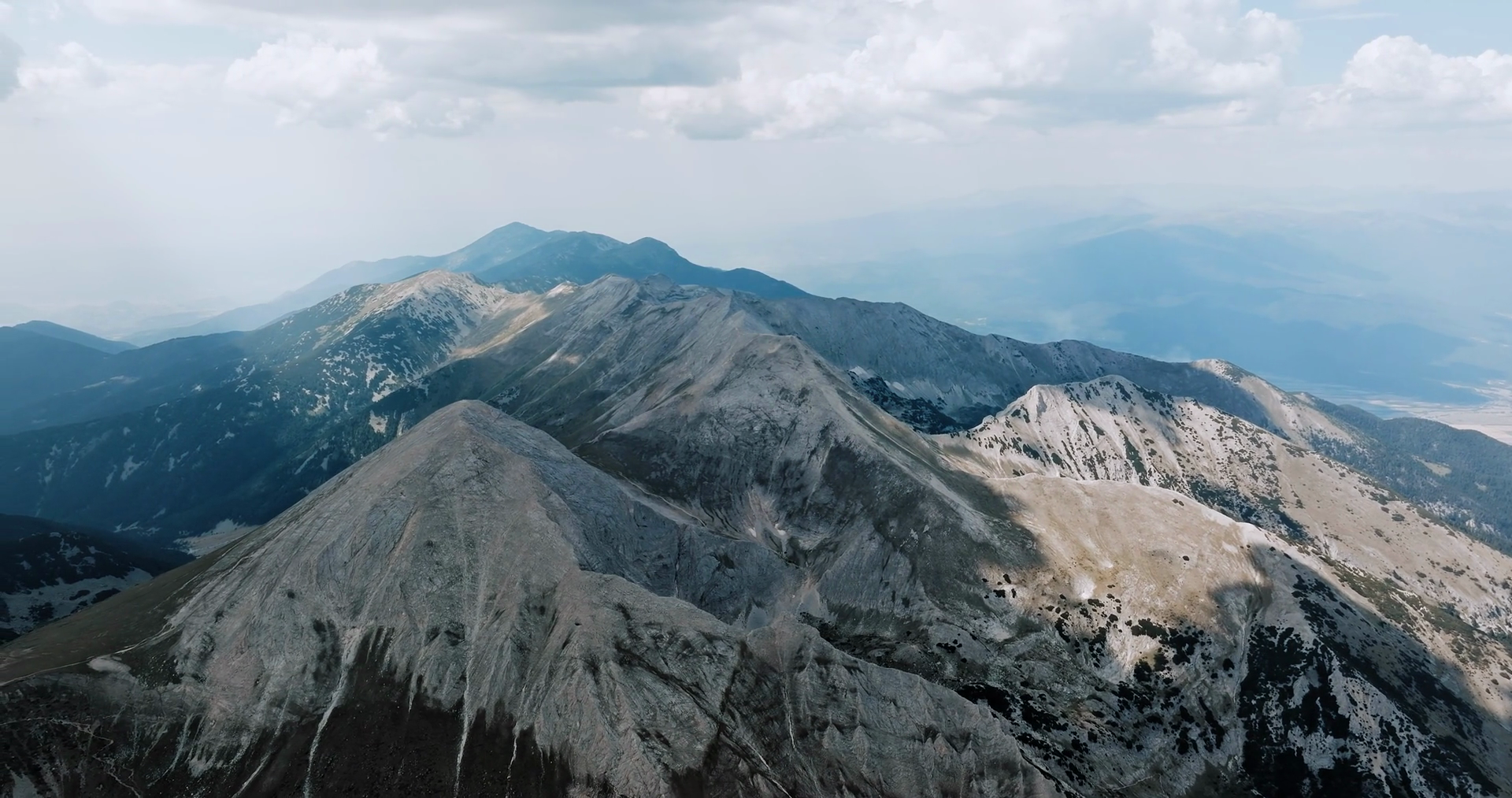 Rolling Mountain Ridges Extend Horizon Stock Footage SBV-351894756 ...