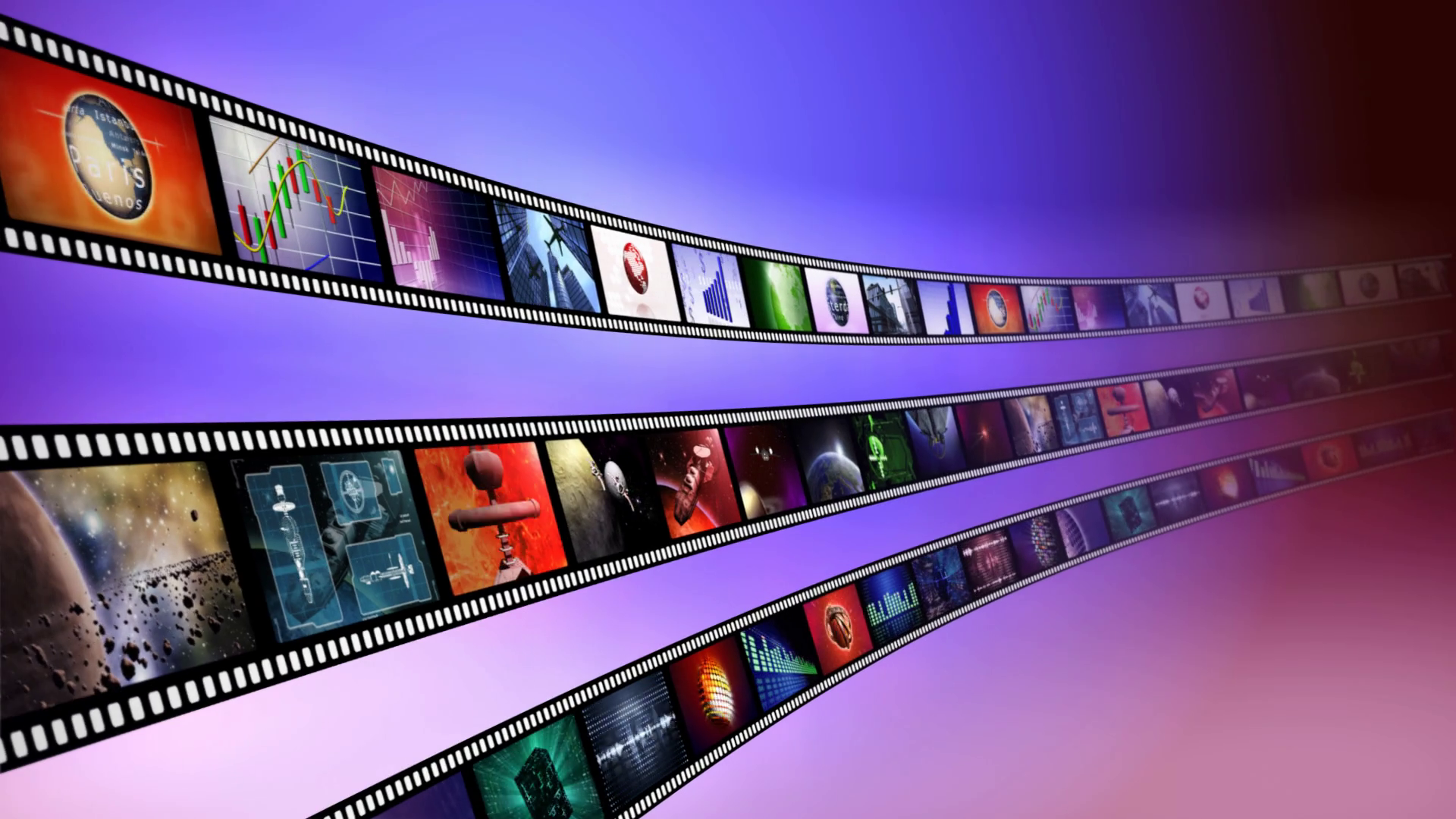 Loop-able Animation Of Film Reels With Blue Stock Motion Graphics SBV ...