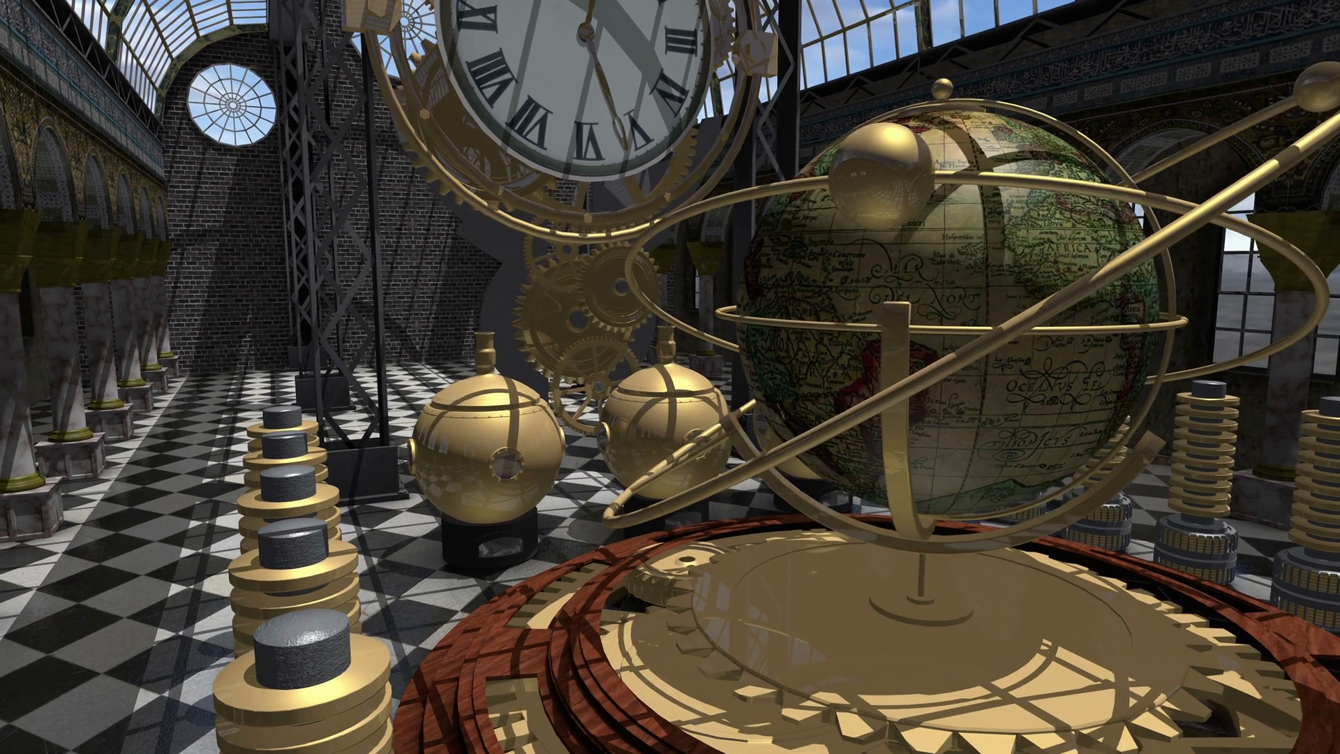 Time Machine Animated In Steam Punk Style 4k Stock Motion Graphics SBV ...
