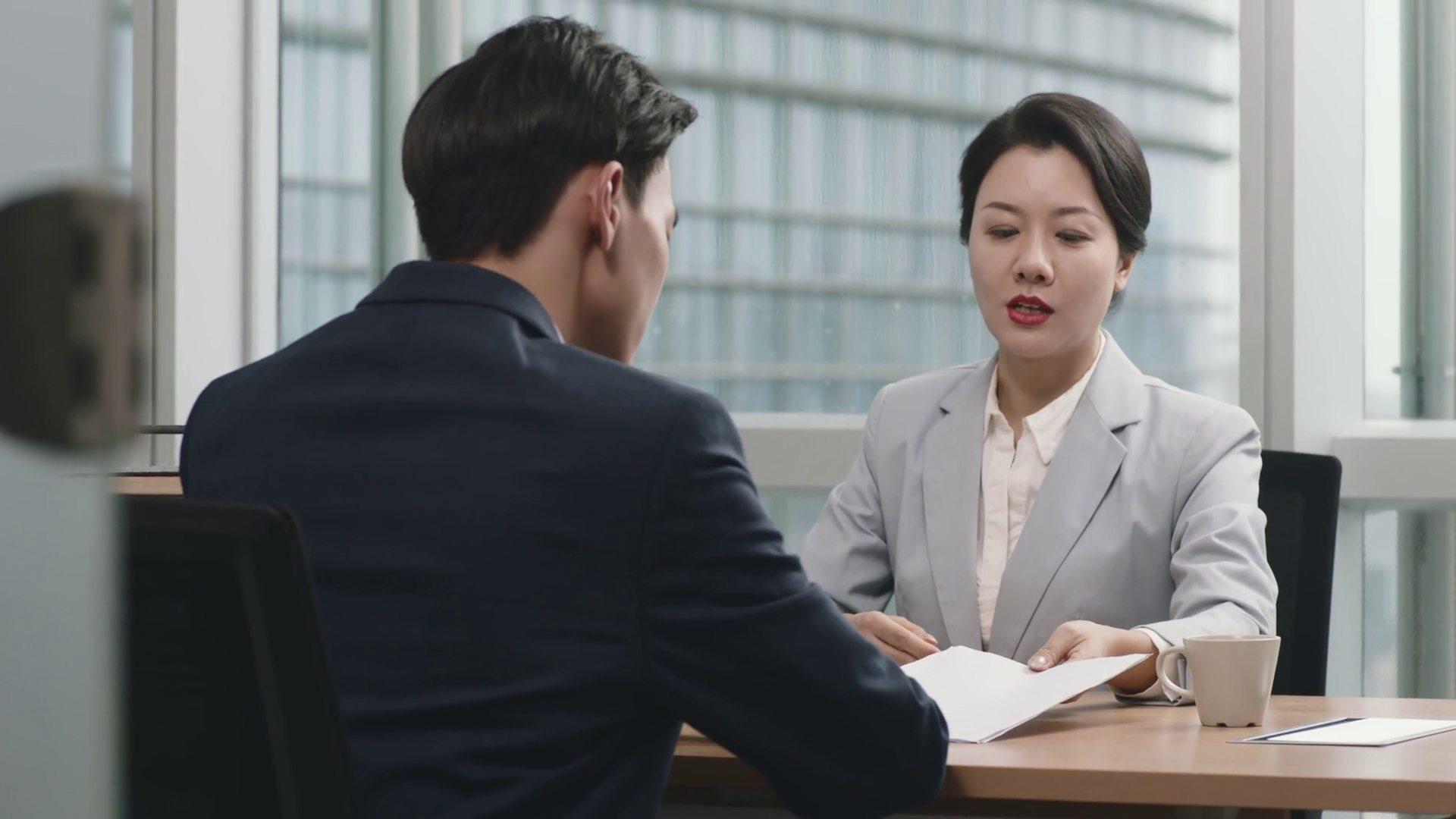 Senior Asian Busines Manager Reviewing Stock Footage SBV-349279266 ...