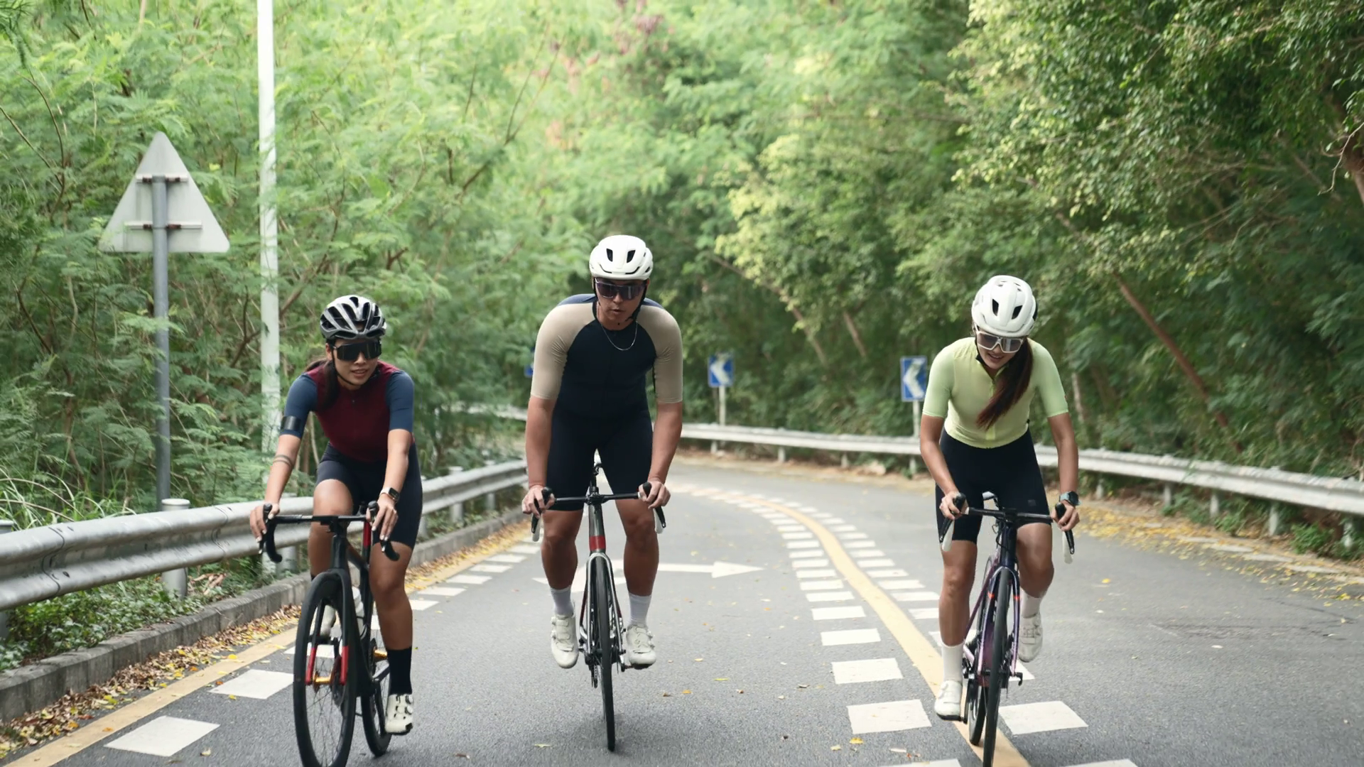 Young Asian Cyclists Riding Bike On Rural Stock Footage SBV-348851982 ...