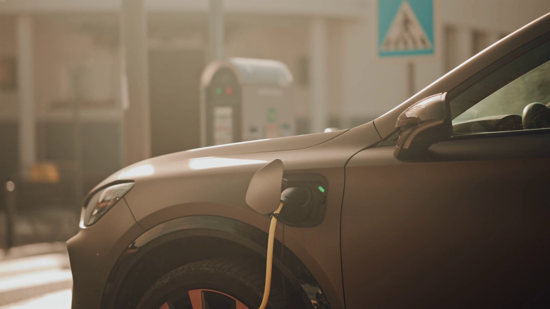 Close Up Of Electric Vehicle Plugged Into Stock Footage SBV-353441374 ...