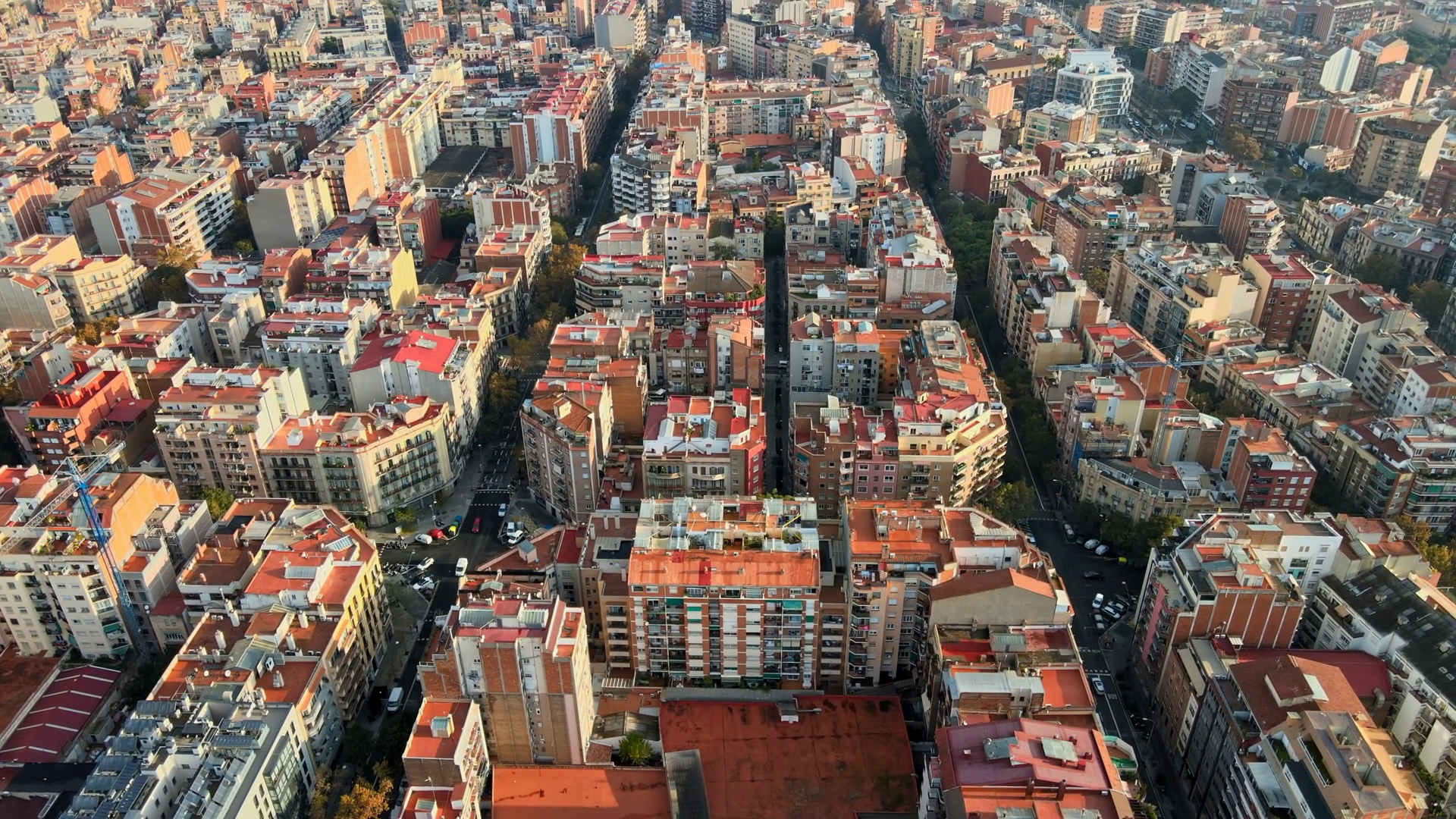 Aerial Drone View Of Barcelona Spain Blocks Stock Footage SBV-352498498 ...