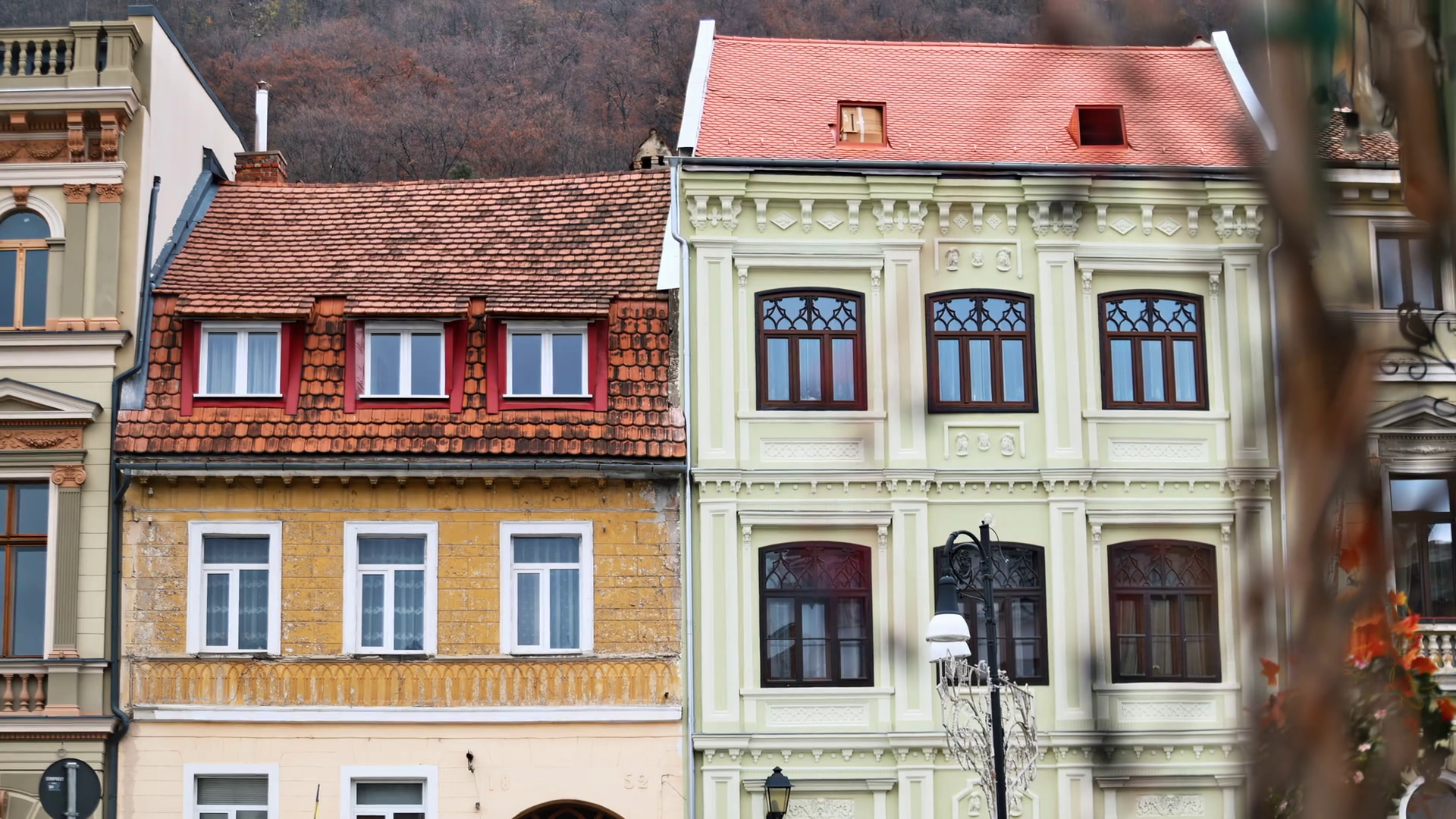 The Facade Of Multiple Old Style Buildings Stock Footage SBV-352279584 ...