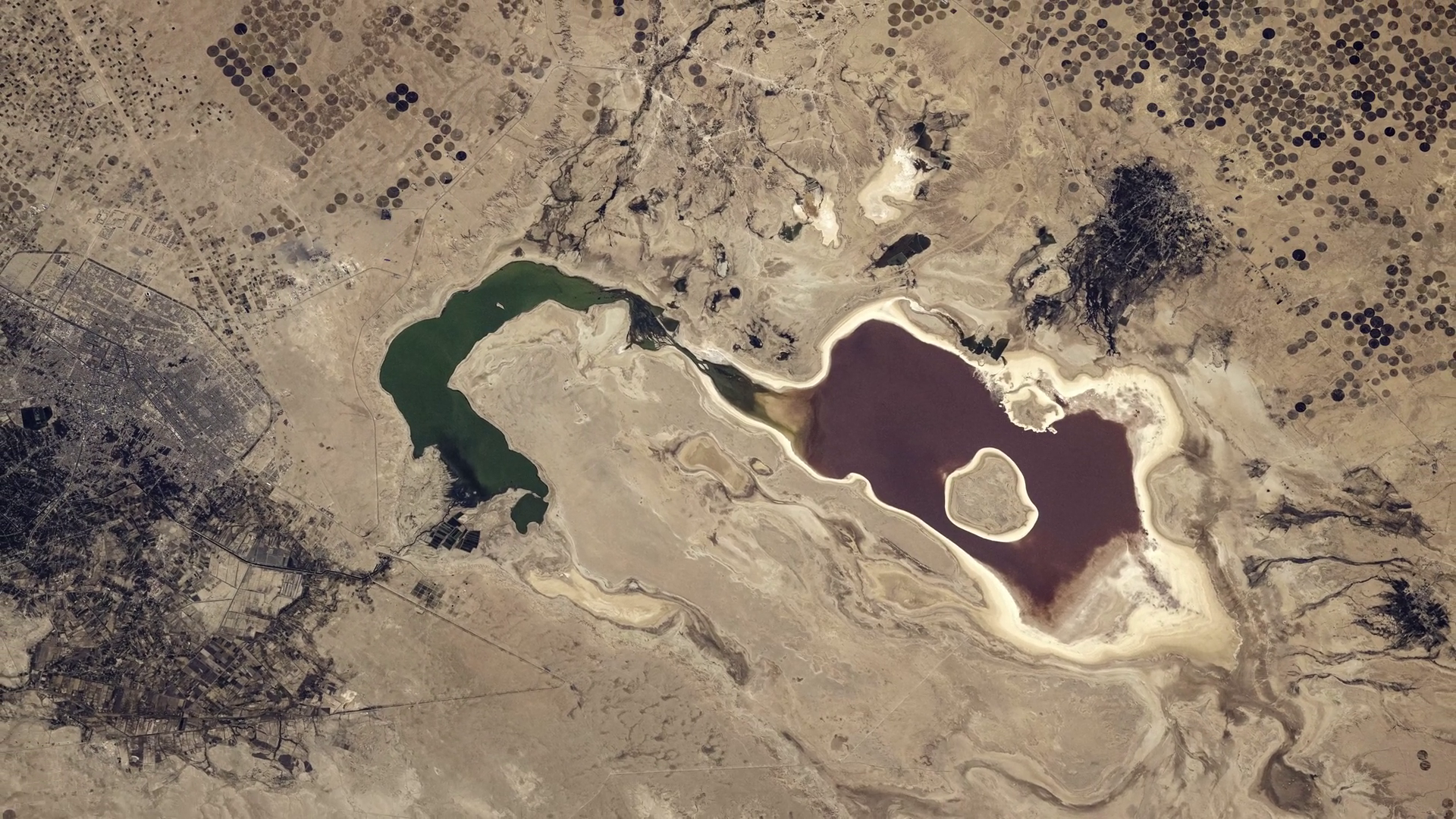 Lake Satellite View Sunrise Time Lapse Stock Footage SBV-349331197 ...