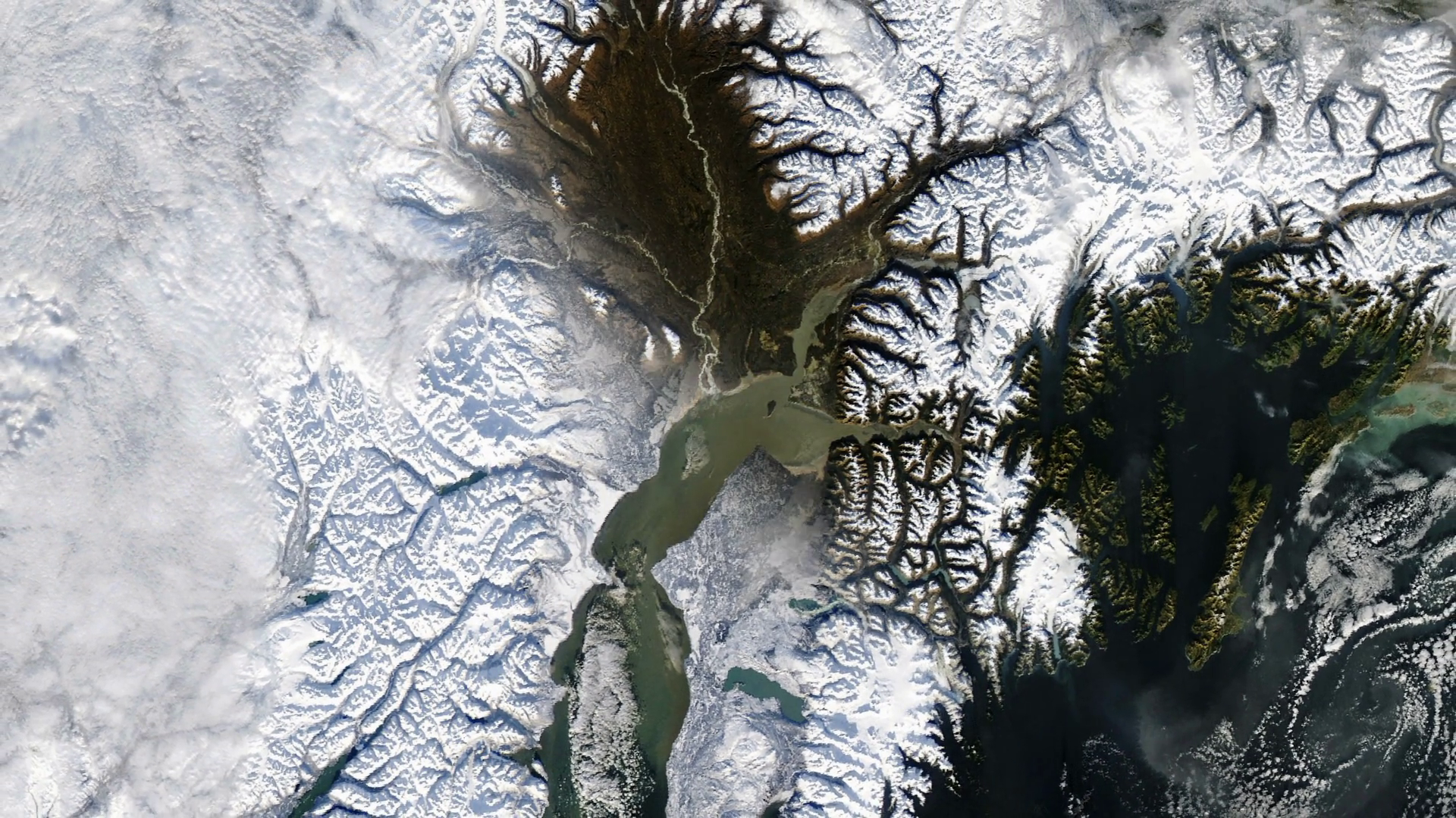 Snowfall Time Lapse Satellite View Of Alaska Stock Footage SBV ...