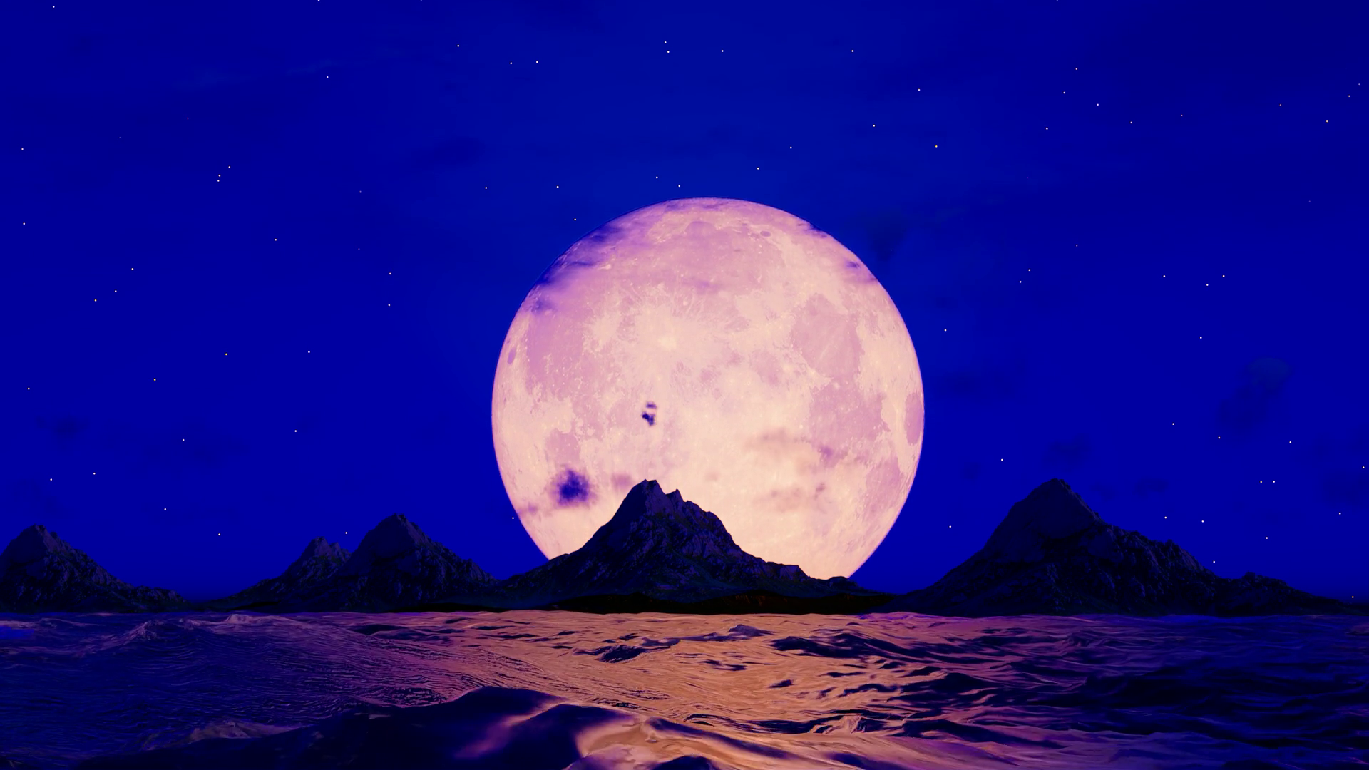 The Beautiful Scenery Of Moon Rising Into Stock Footage SBV-348568975 ...