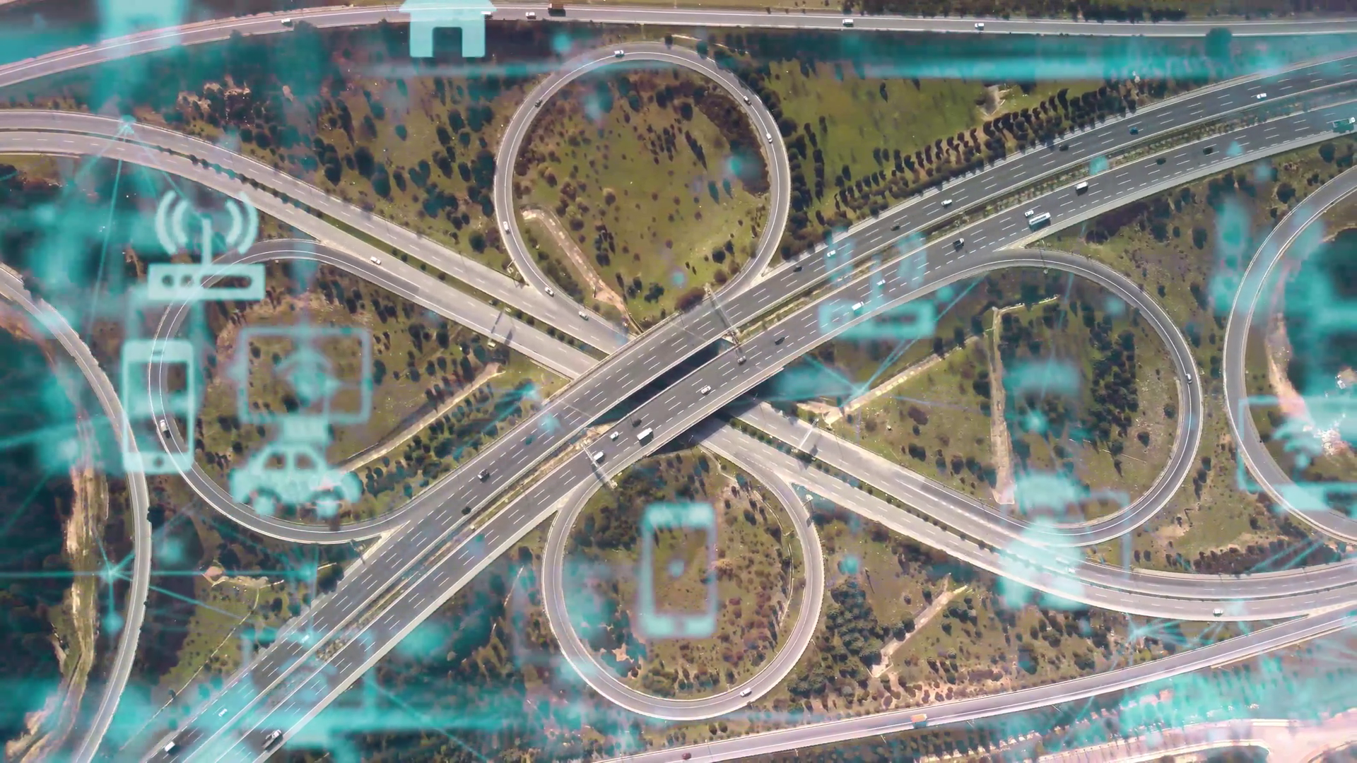Futuristic Smart Traffic Control Intelligent Stock Footage SBV ...