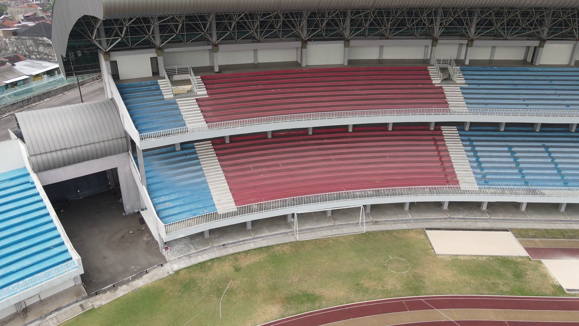 Aerial View Of Stadium Seat In Indonesia Stock Footage SBV-347762517 ...