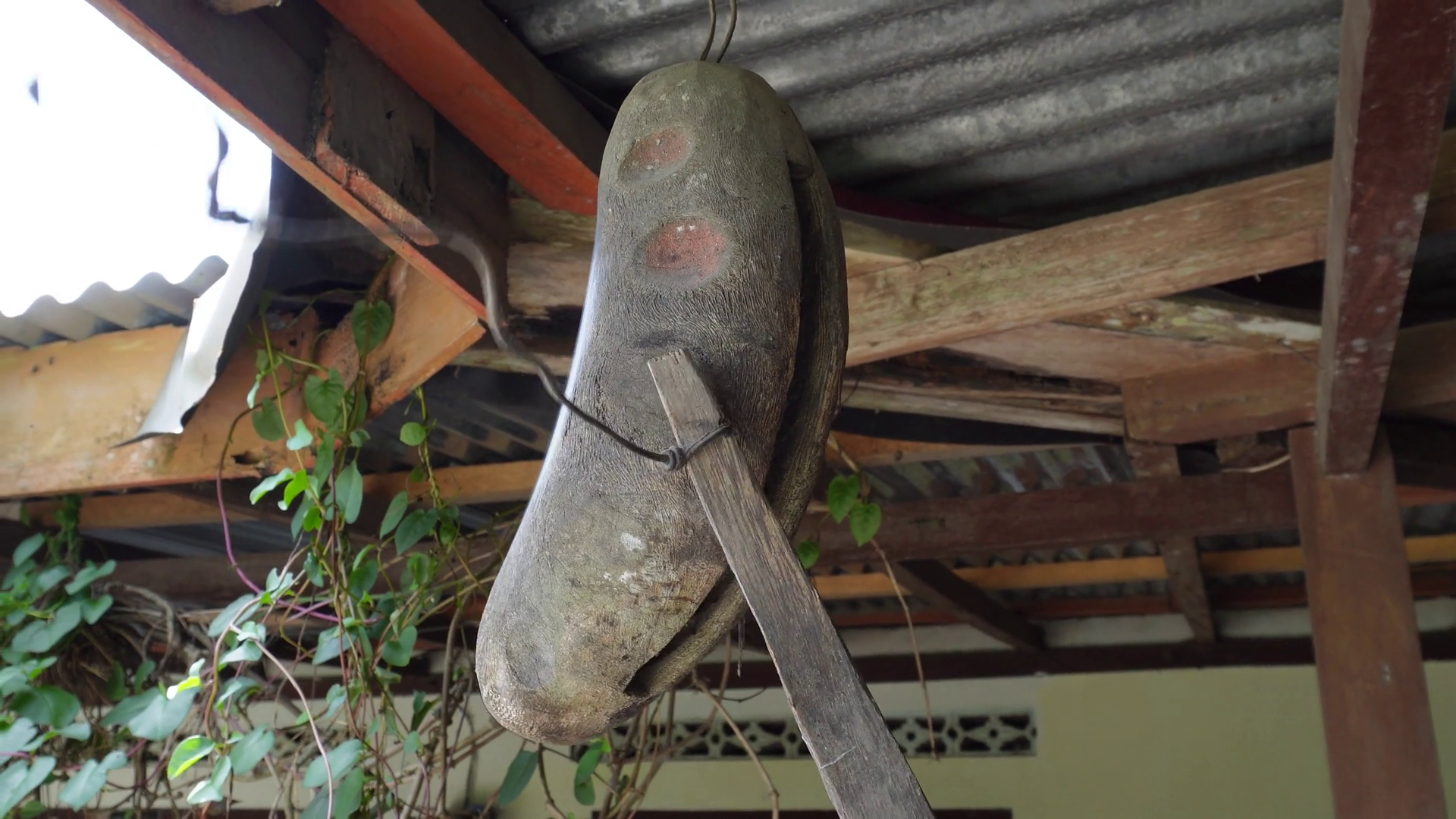 Indonesian Slit Drum Named Kentungan Made Stock Footage SBV-349001945 ...