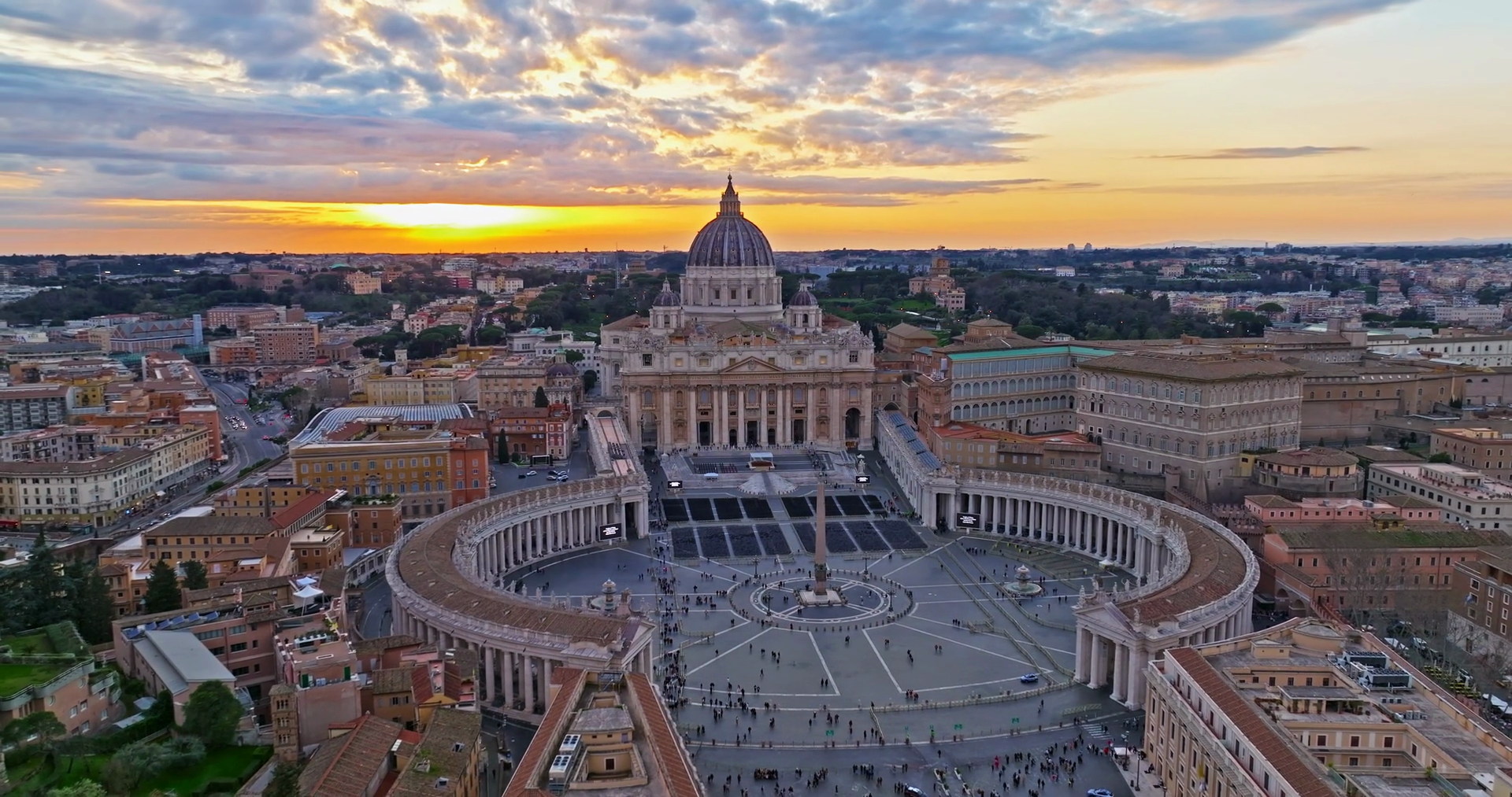 Aerial Shot Of Vatican City State In Rome Stock Footage SBV-352115266 ...
