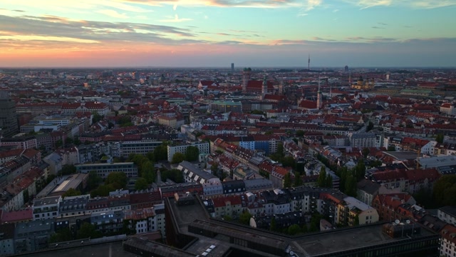 Munich Sunset Skyline Stock Footage: Royalty-Free Video Clips - Storyblocks
