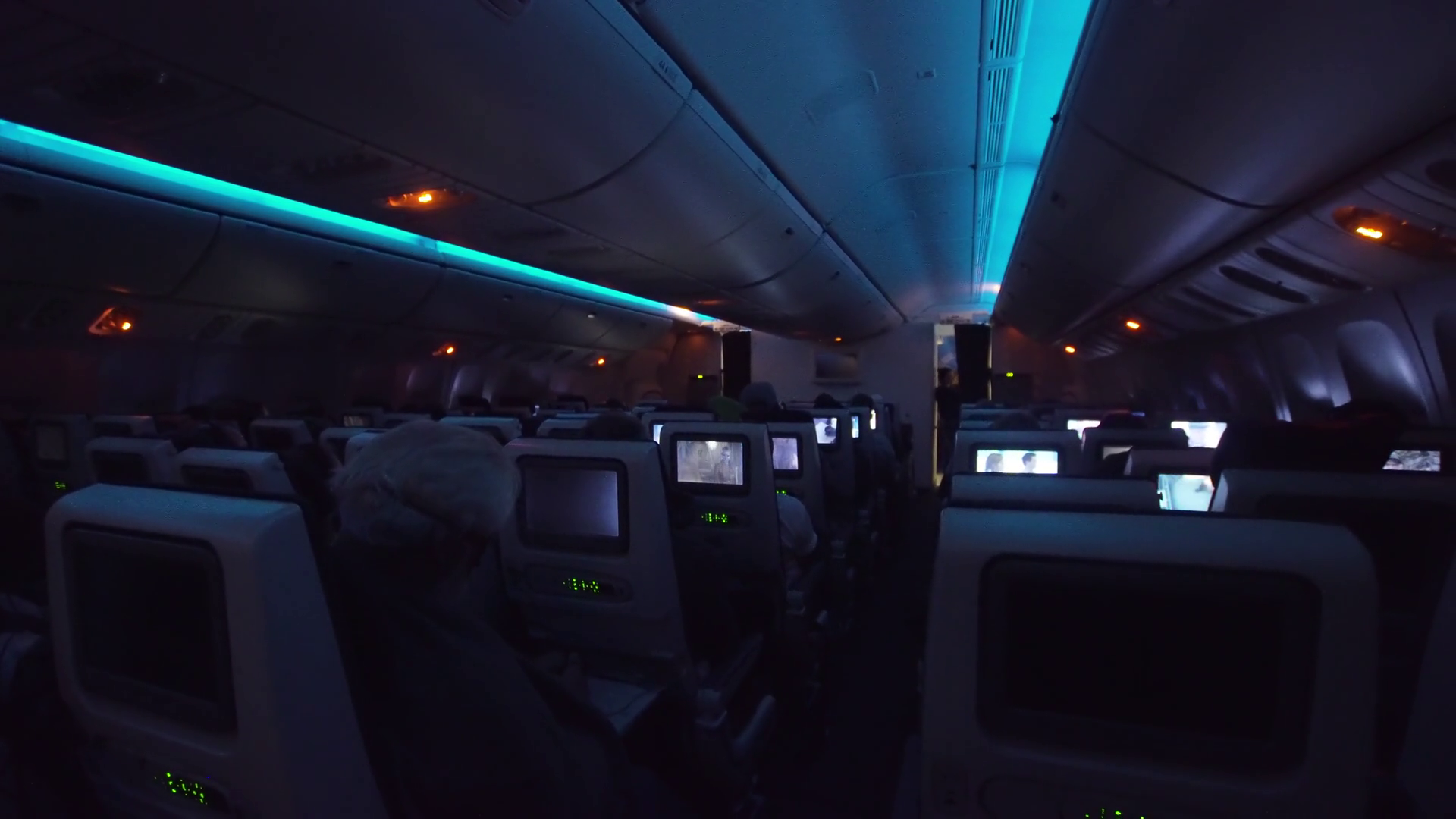 Interior Passengers Airplane With People On Stock Footage SBV-352315485 ...