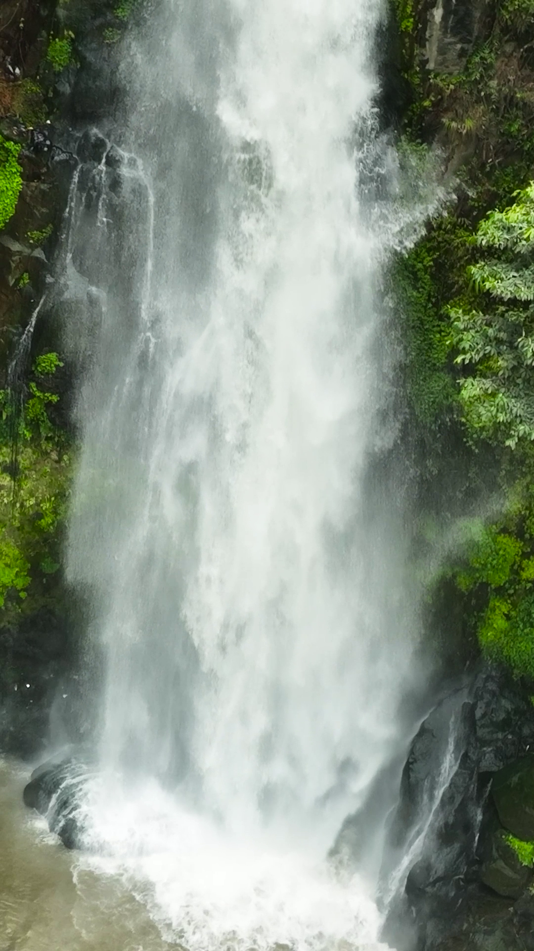 A Beautiful Waterfall In Slow Motion Among Stock Footage SBV-353273299 ...