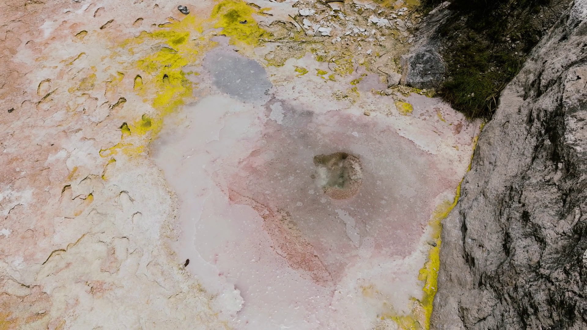 Aerial Drone Of Volcanic Activity Geothermal Stock Footage SBV ...
