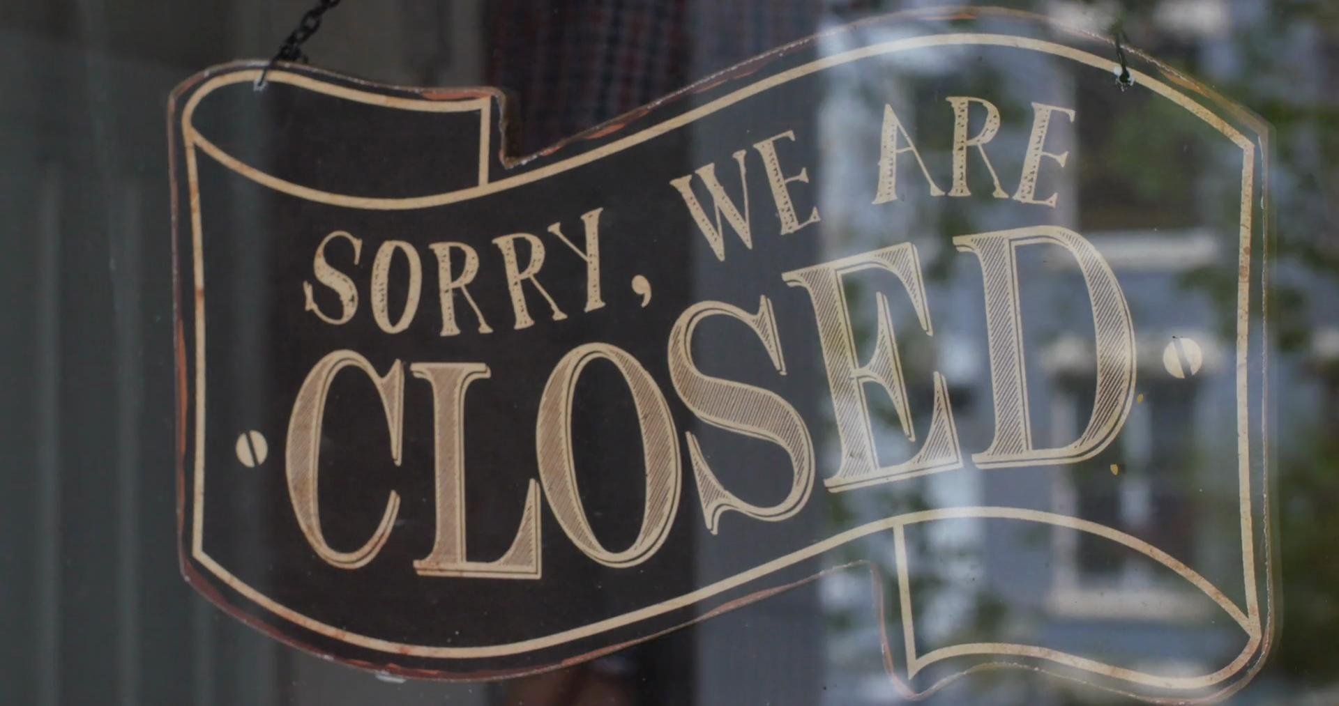 Local Business Owner Closing Business Sign Stock Footage SBV-338472102 ...