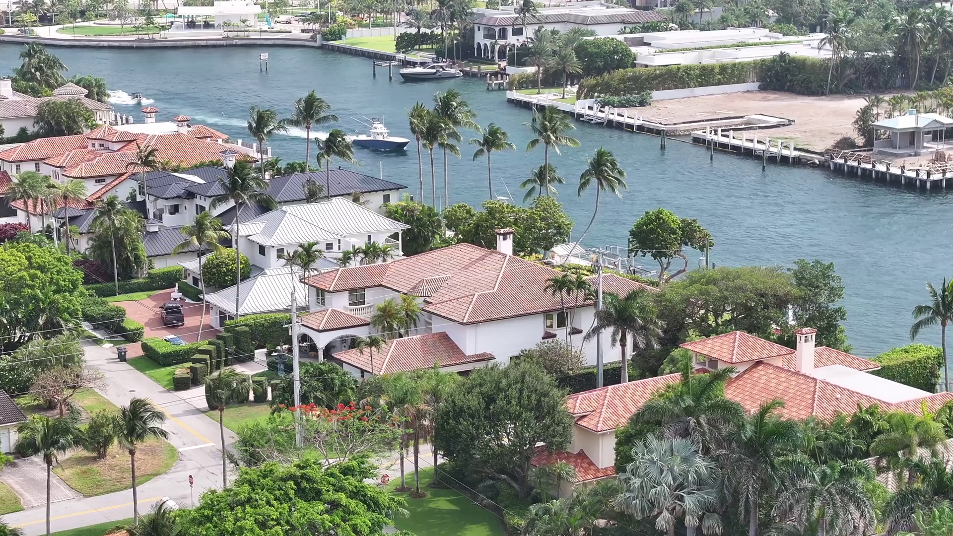 Aerial View Of Boca Raton With Mansions Stock Footage SBV-349054818 ...