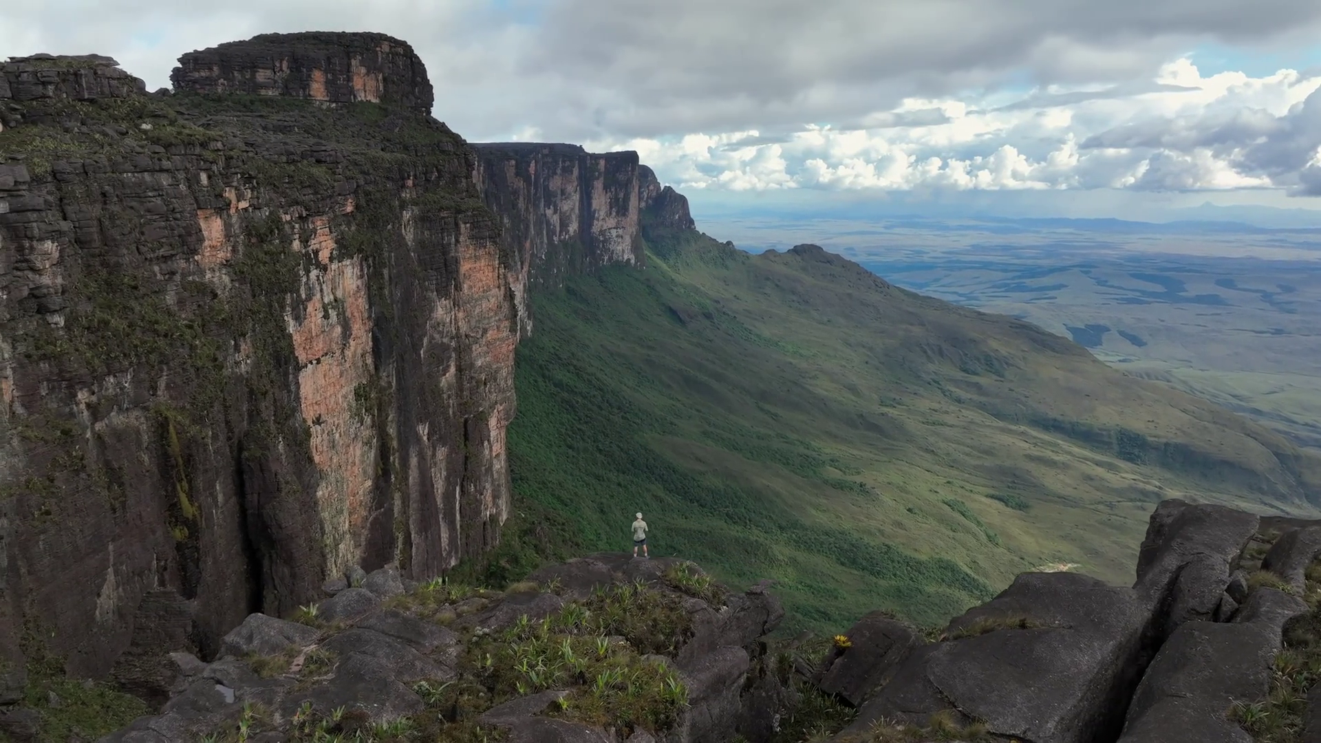 Aerial View Of Mount Roraima's Towering Stock Footage SBV-352767207 ...