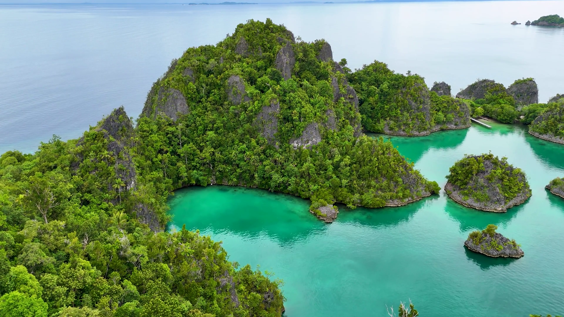 Aerial View Of Piaynemo Raja Ampat's Stock Footage SBV-352865656 ...