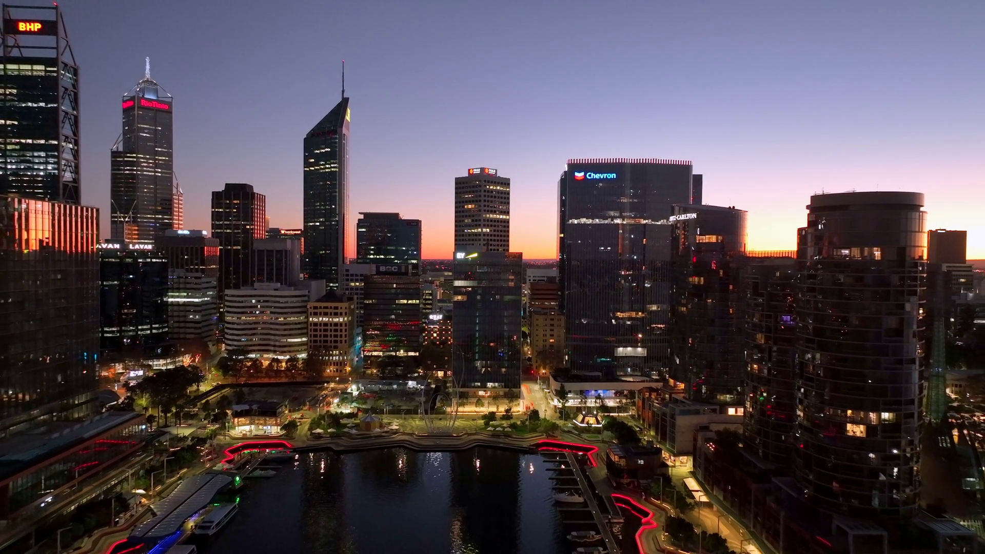 Aerial View Of Perth's Central Business Stock Footage SBV-353069388 ...