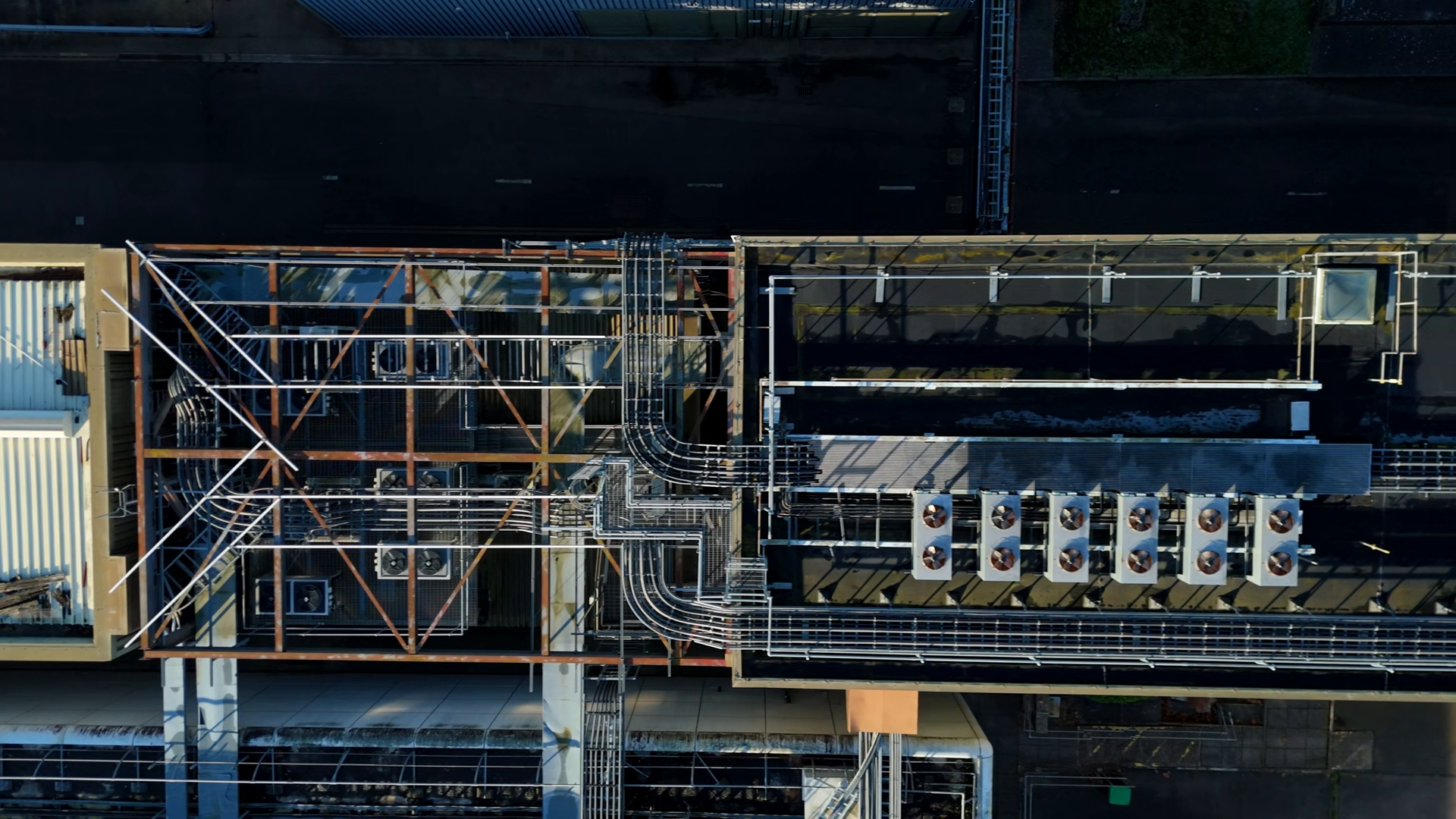 Aerial View Of Ibm Data Centre Rooftop With Stock Footage SBV-353652218 ...