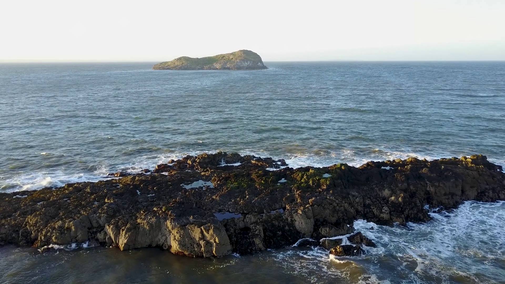 Aerial View Of Remote Rugged Craigleith Stock Footage SBV-349101030 ...