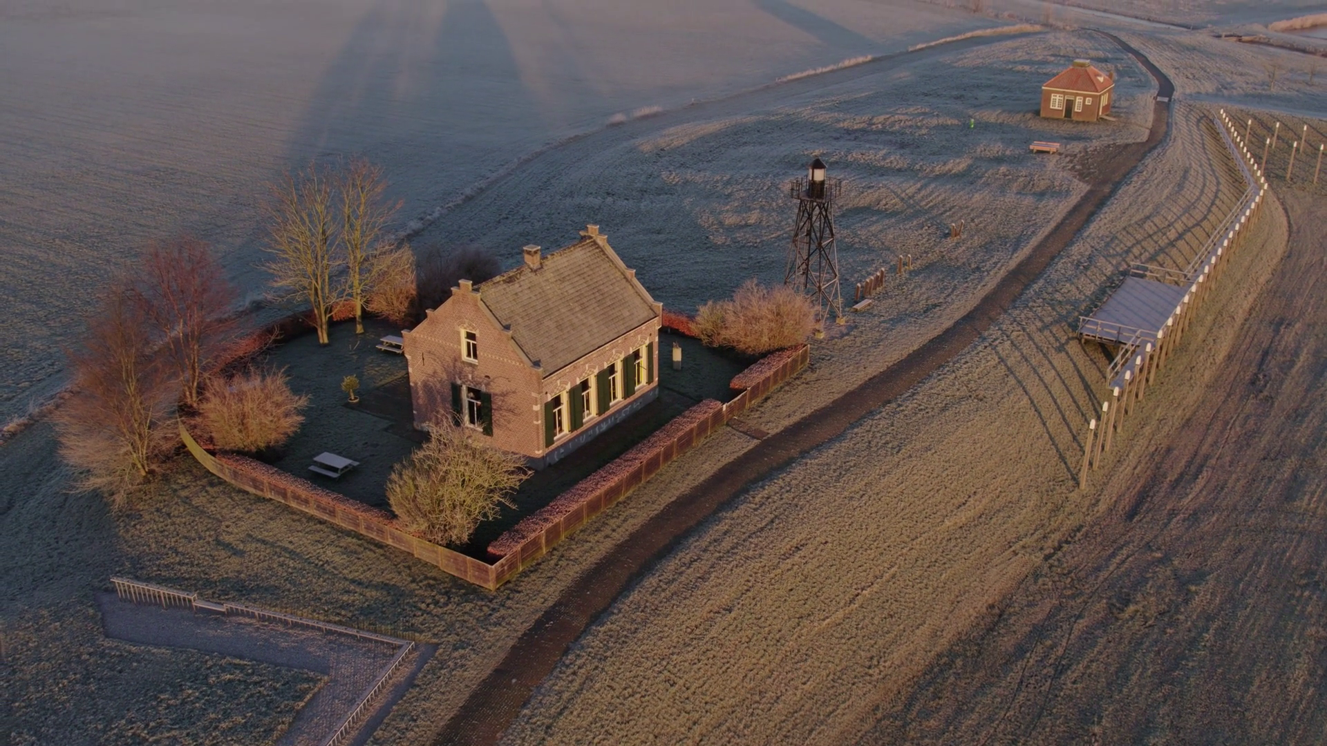 Aerial View Of Historic Buildings Fields In Stock Footage SBV-349243122 ...