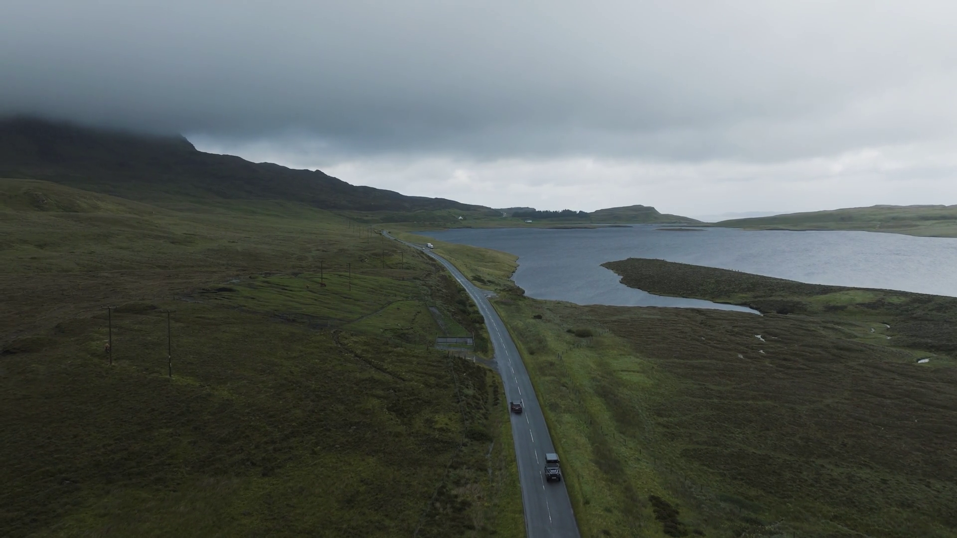 Aerial View Of Serene Loch Leathan Stock Footage SBV-349260126 ...