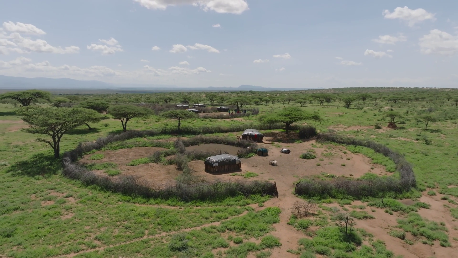 Aerial View Of Traditional Samburu Manyatta Stock Footage SBV-351900296 ...