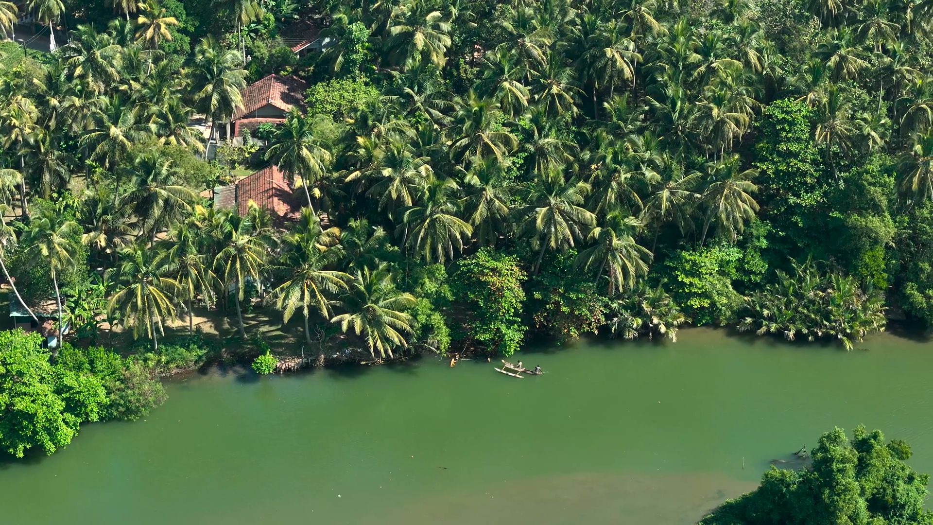 Aerial View Of Tropical River Maha Oya With Stock Footage SBV-349074516 ...
