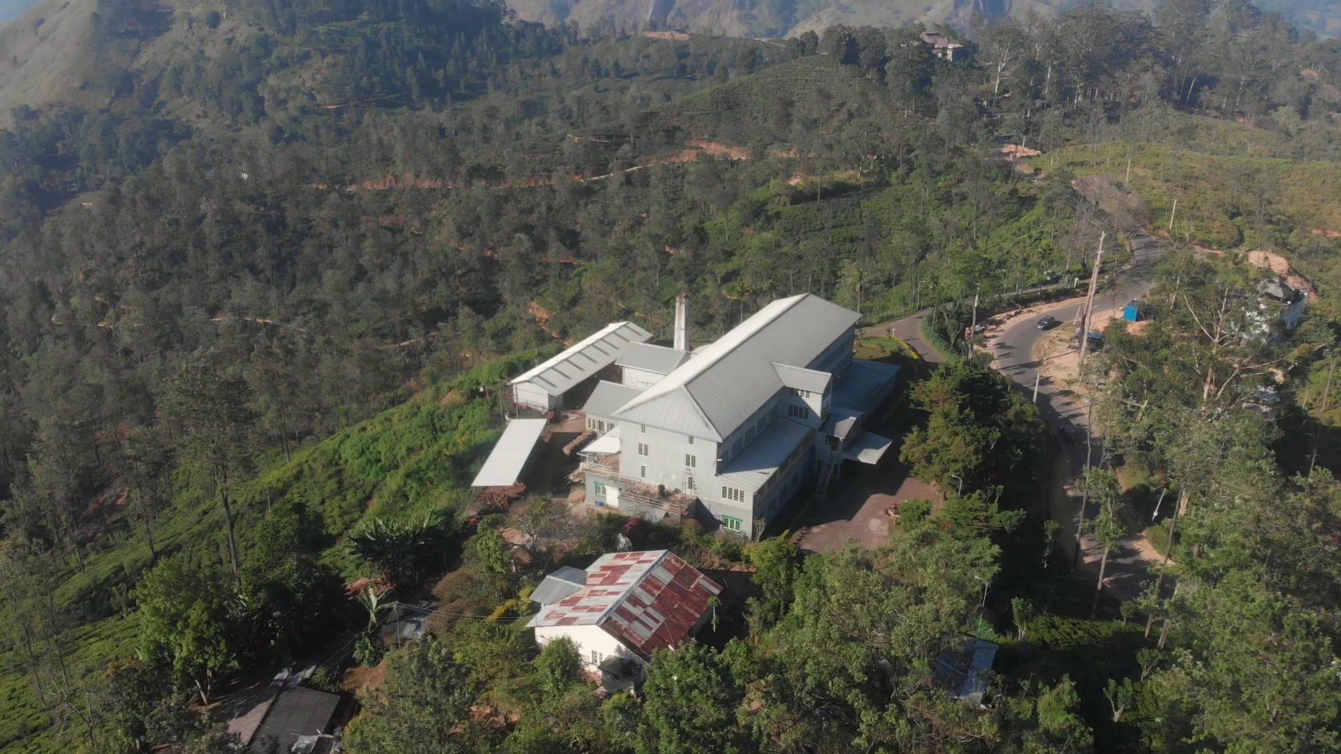 Aerial View Of Traditional Tea Factory Stock Footage SBV-348910094 ...