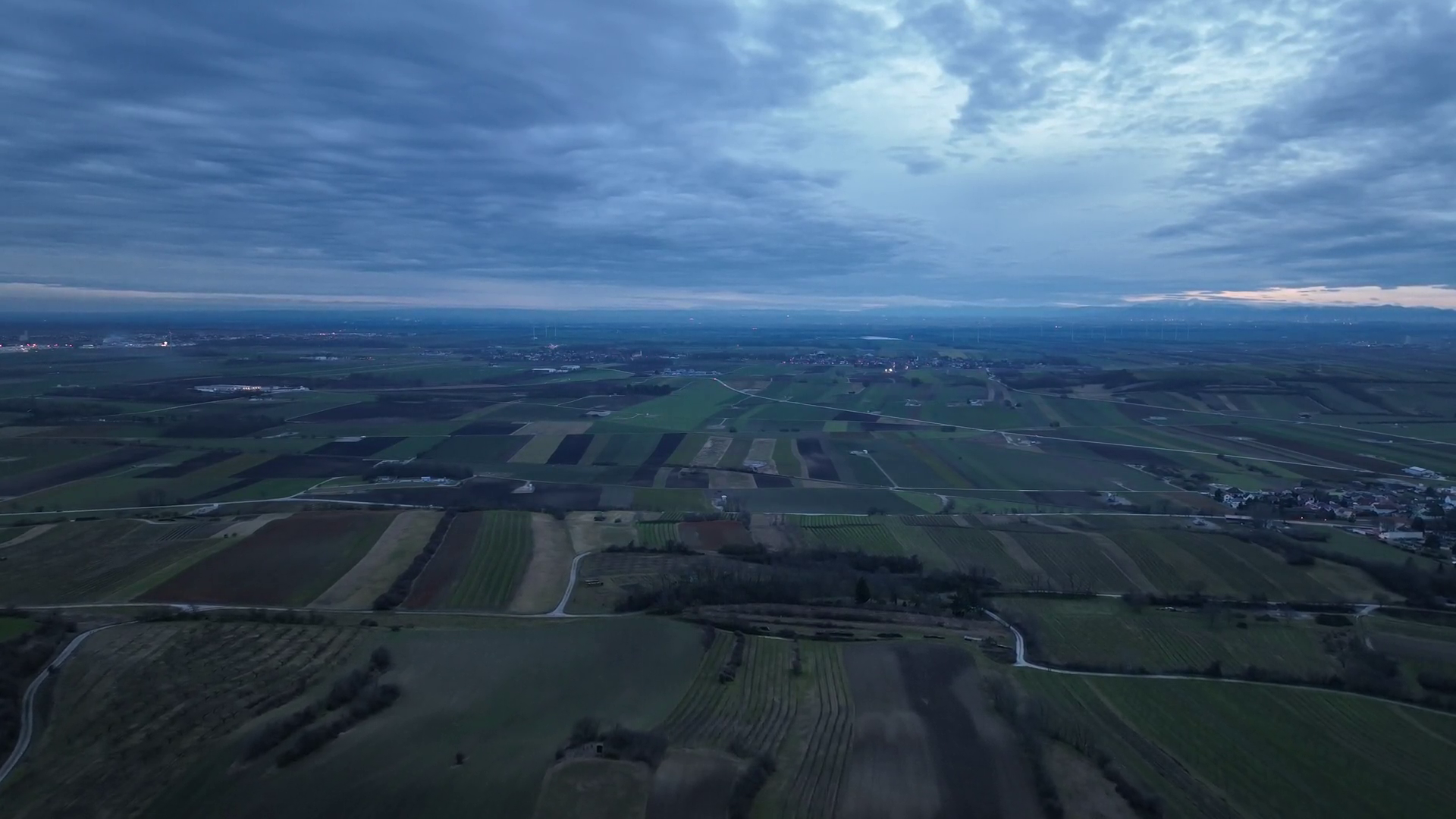 Aerial View Of Fields With Wind Turbines Stock Footage SBV-348376010 ...