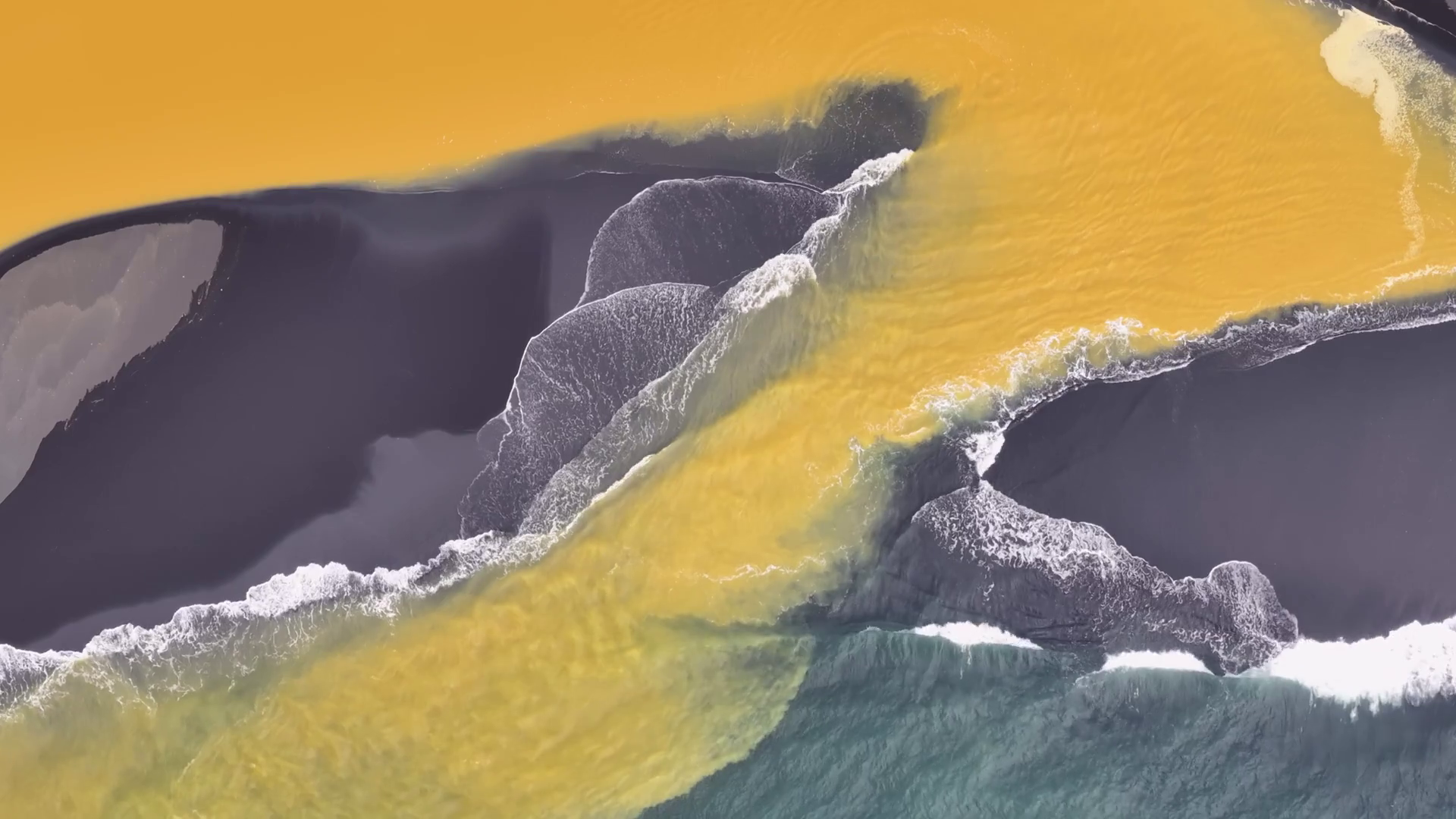 Aerial View Of Coloured Water Pattern From Stock Footage SBV-348598692 ...