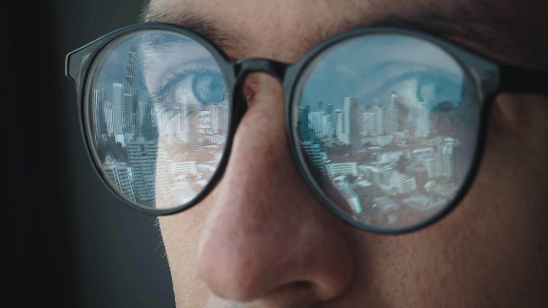 Man With Gazing At City Vision Vision Stock Footage SBV-351916382 ...