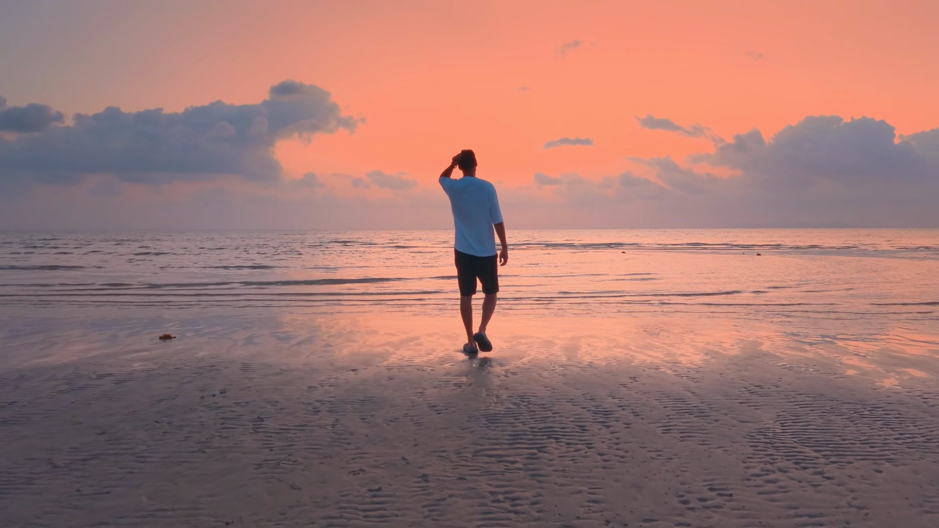 Cinematic Shot Of Man Back View Walking Stock Footage SBV-354044486 ...