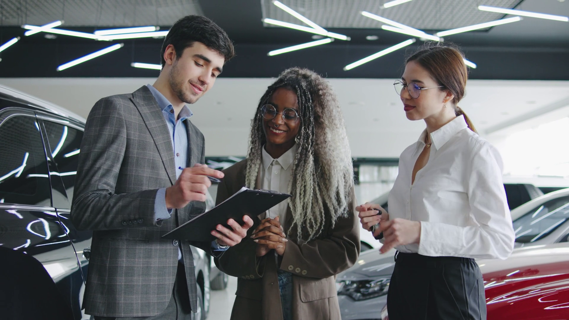 Sales Discussion Between Customer Two Sales Stock Footage SBV-352016765 ...