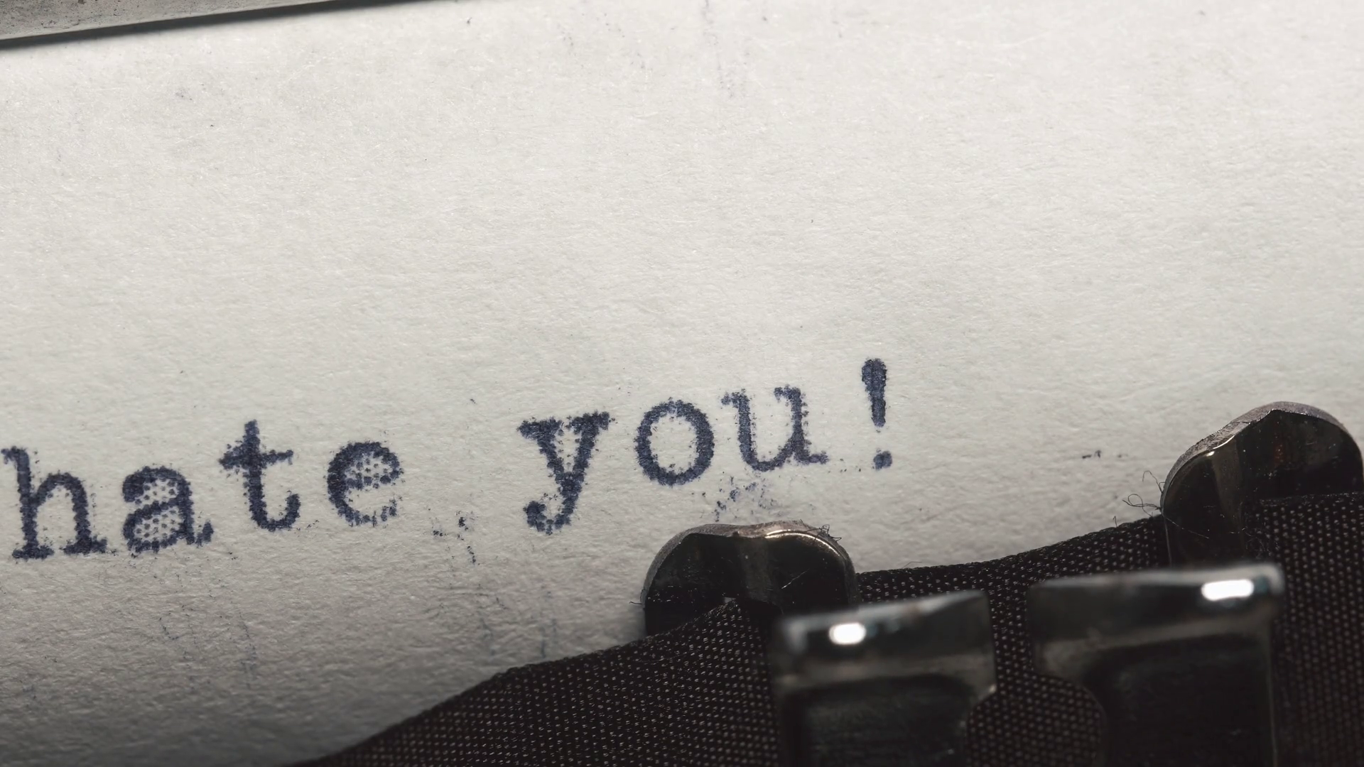 I Hate - Typed On Old Vintage Typewriter Stock Footage SBV-352827830 ...