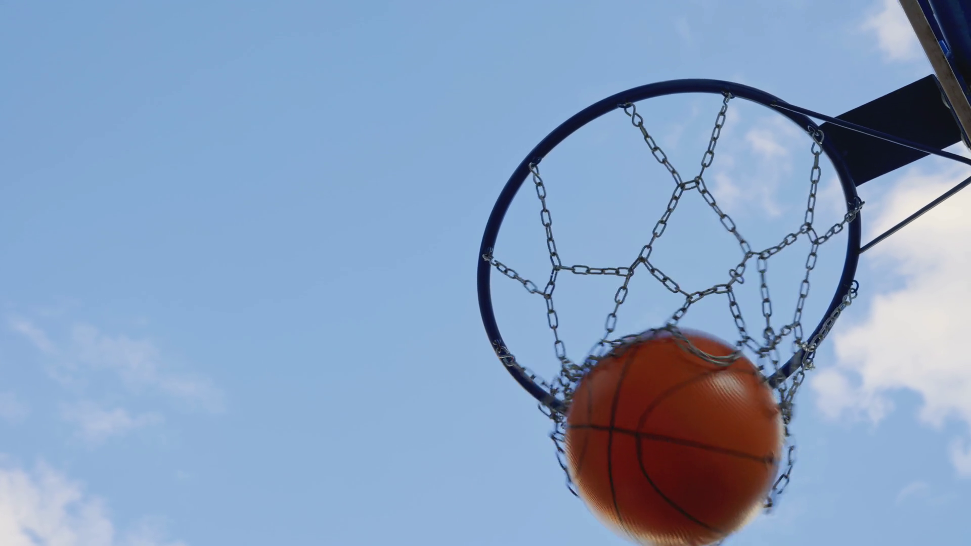 Basketball Ball Falling Through Basket With Stock Footage SBV-347805183 ...