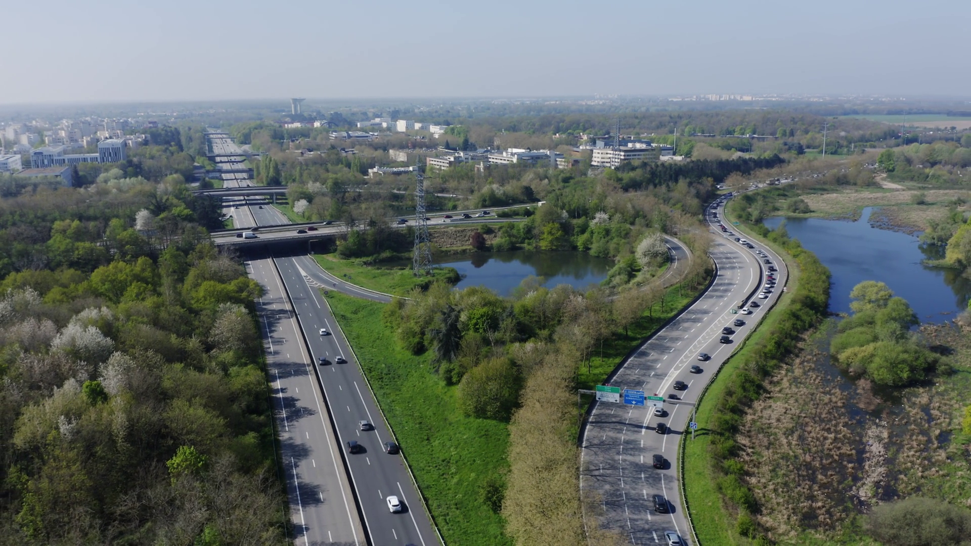 Traffic Flows Smoothly Along Major Highway Stock Footage SBV-351663363 ...