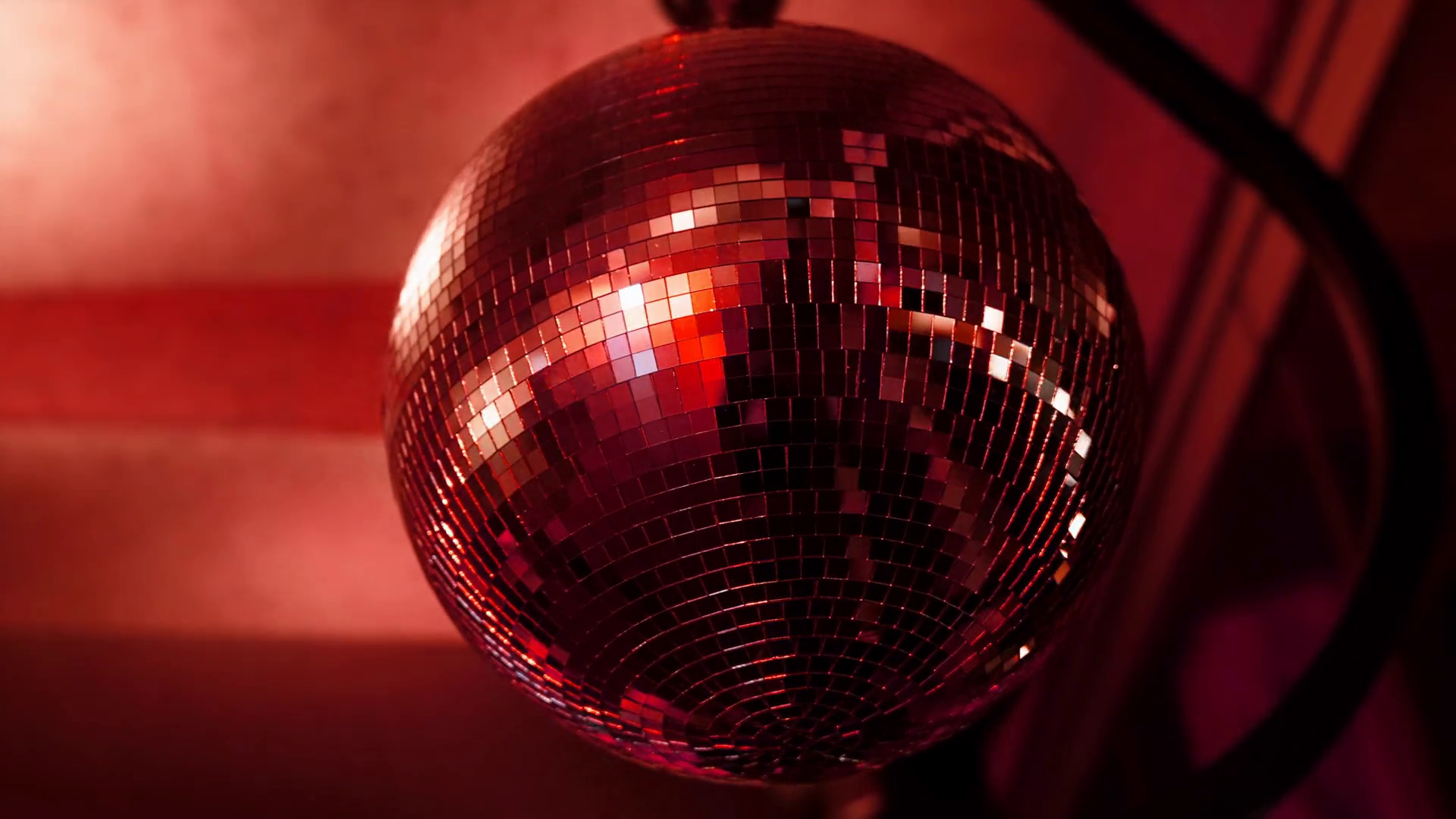 Colorful Disco Ball Sparkles In Dimly Lit Stock Footage SBV-351674992 ...