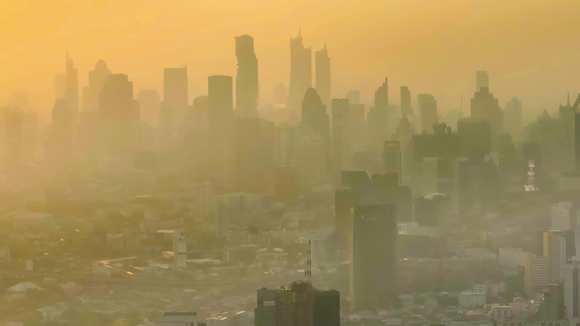 Polluted Skies Of Urban Landscapes Captured Stock Footage SBV-352228379 ...
