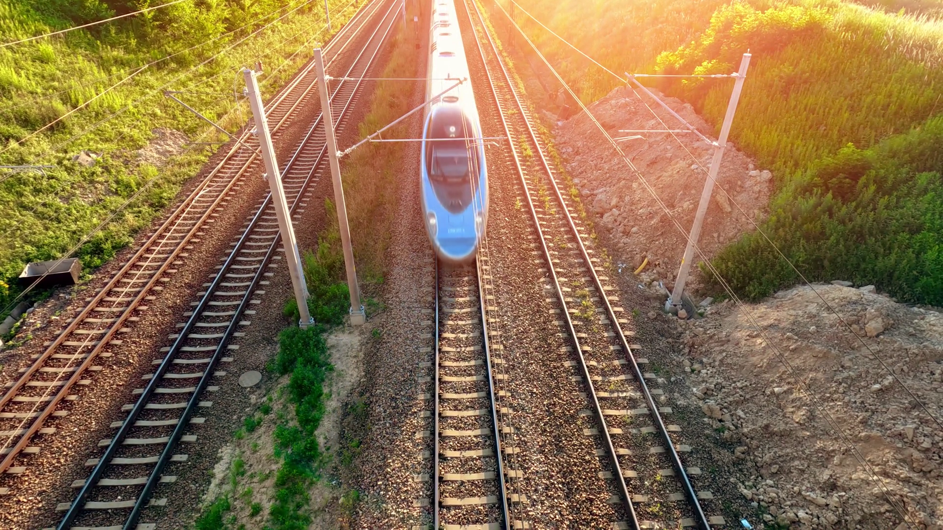 Modern High Speed Train Electric Passenger Stock Footage SBV-352128330 ...