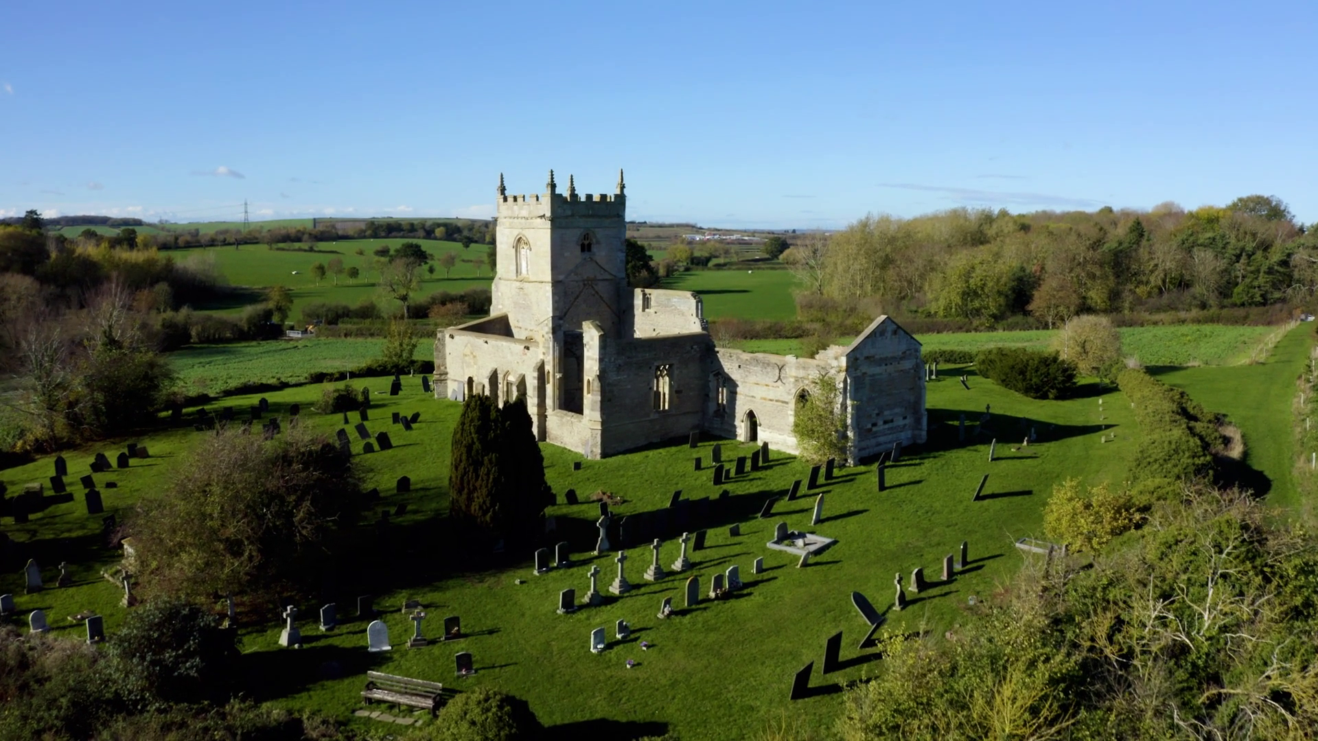 Explore Historic Church Cemetery From Stock Footage SBV-351667075 ...