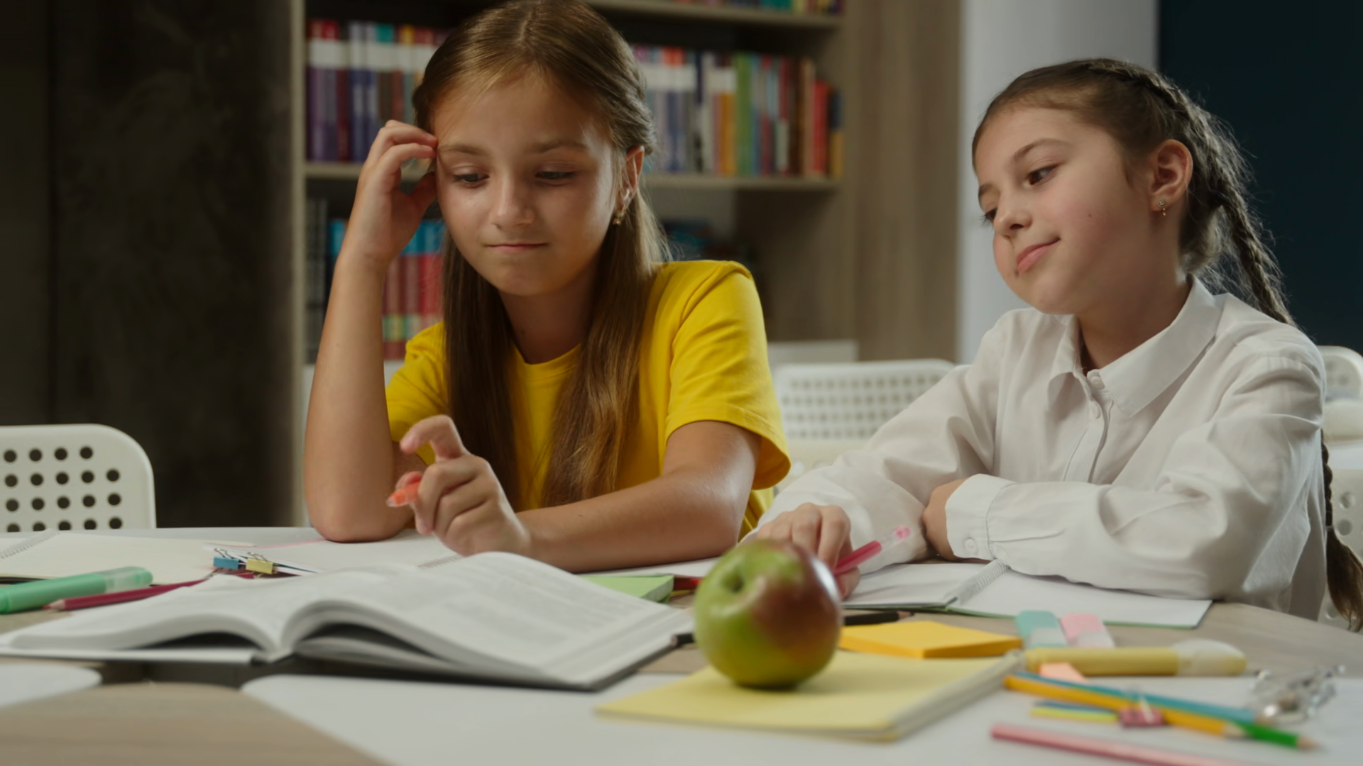 Sad Little Girls School Education Problem Stock Footage SBV-354219279 ...
