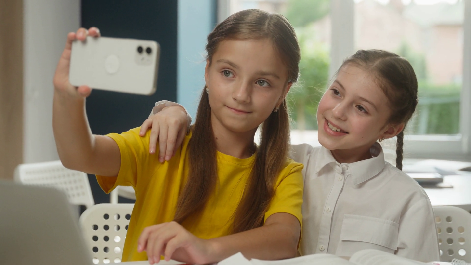 School Education Caucasian Little Girls Stock Footage SBV-353418472 ...