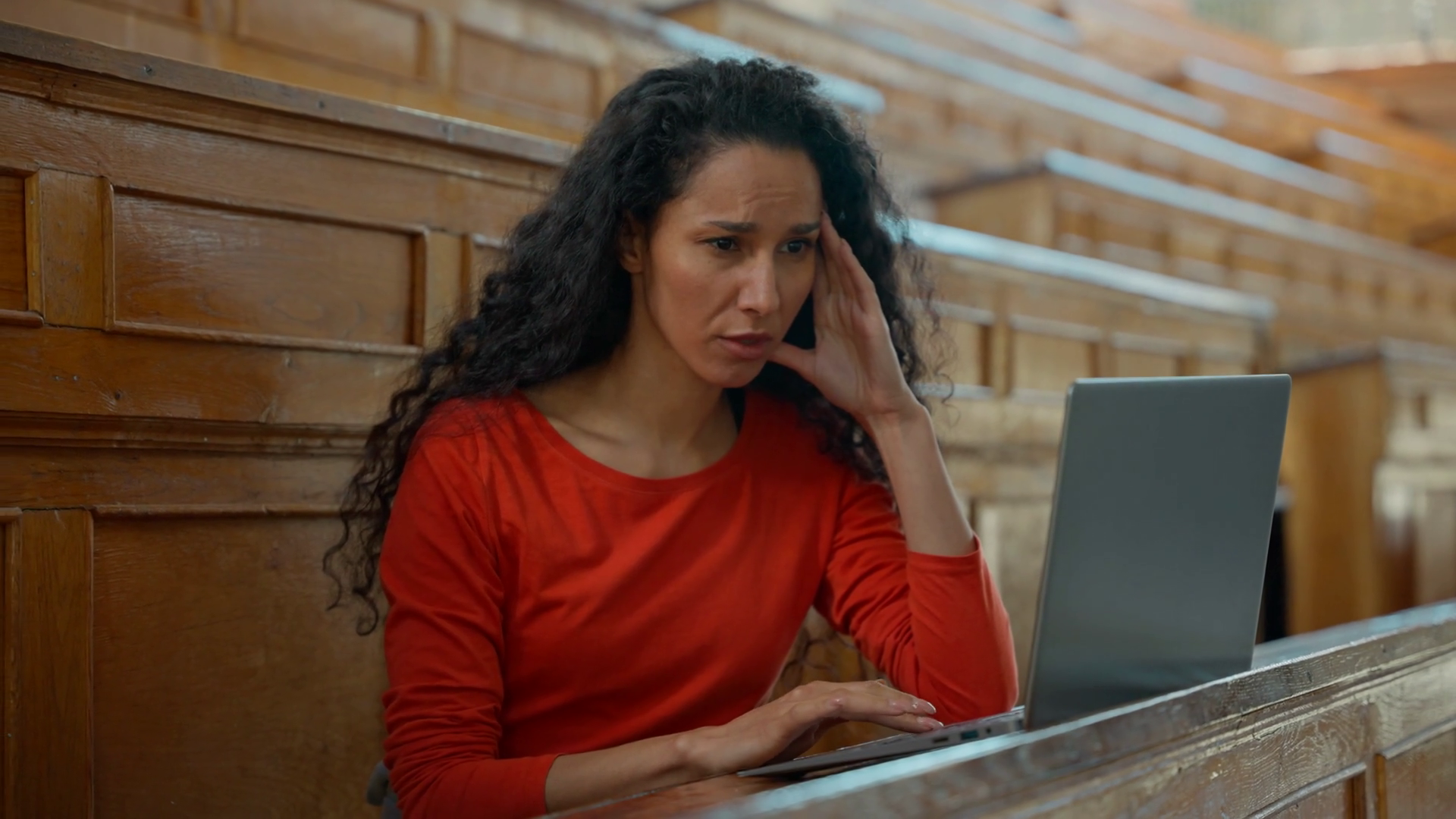 Hispanic Sad Tired Frustrated Stressed Woman Stock Footage SBV ...