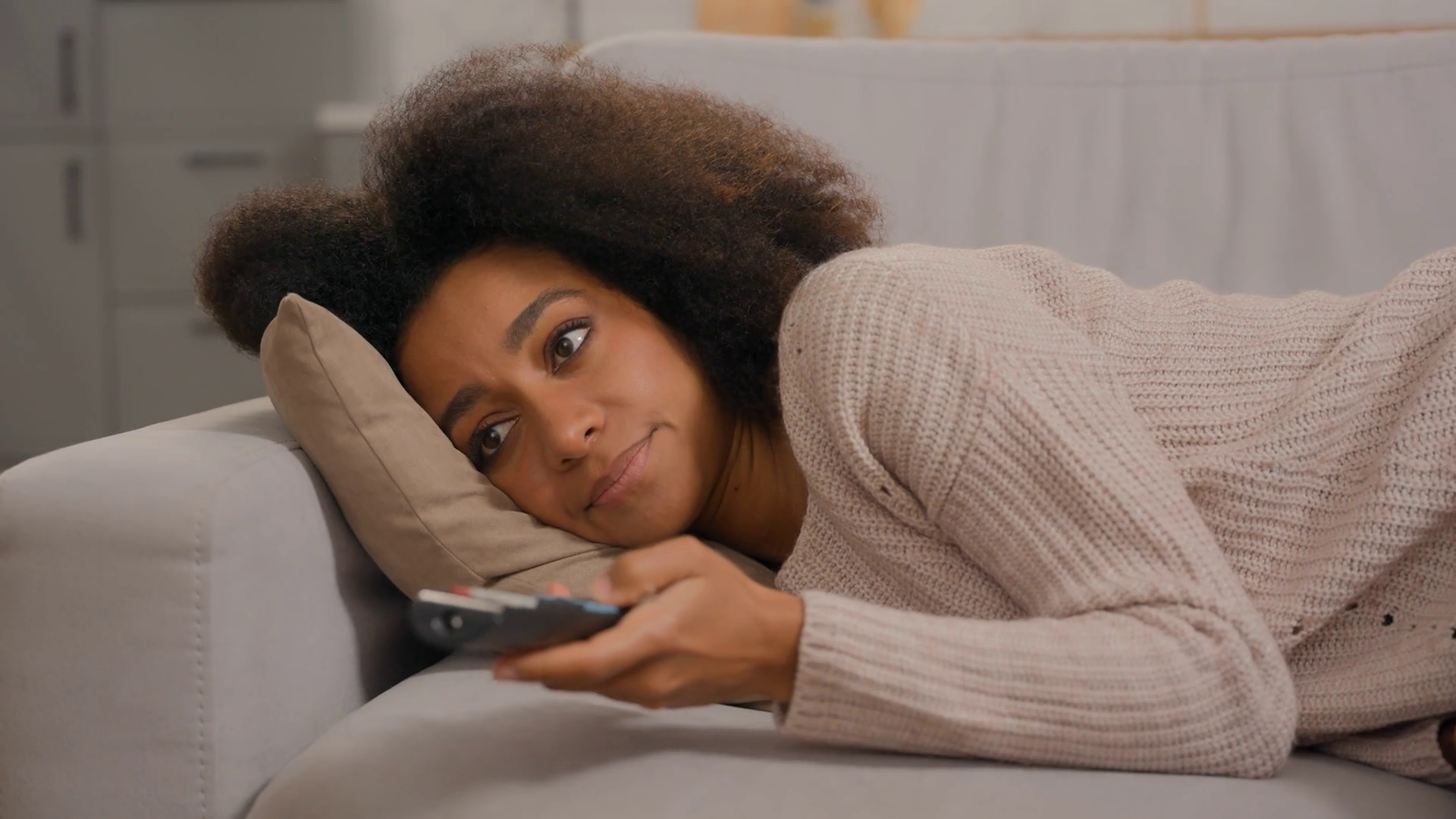 Tired Sad Ethnic African American Woman Stock Footage SBV-353025276 ...