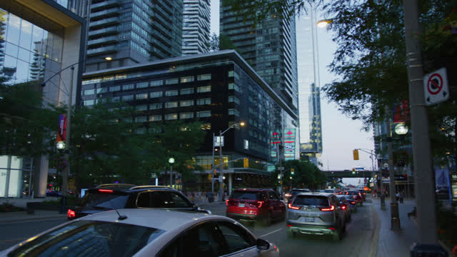 Cars Downtown Toronto Stock Footage: Royalty-Free Video Clips - Storyblocks