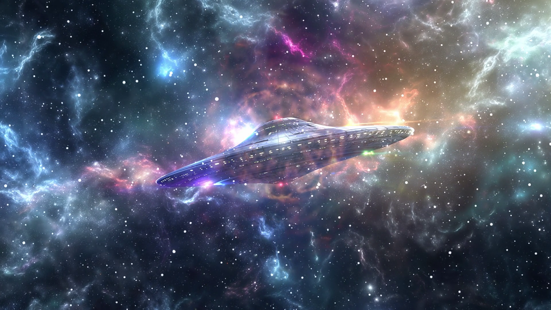 Alien Spaceship Collecting Energy Floating Stock Motion Graphics SBV ...