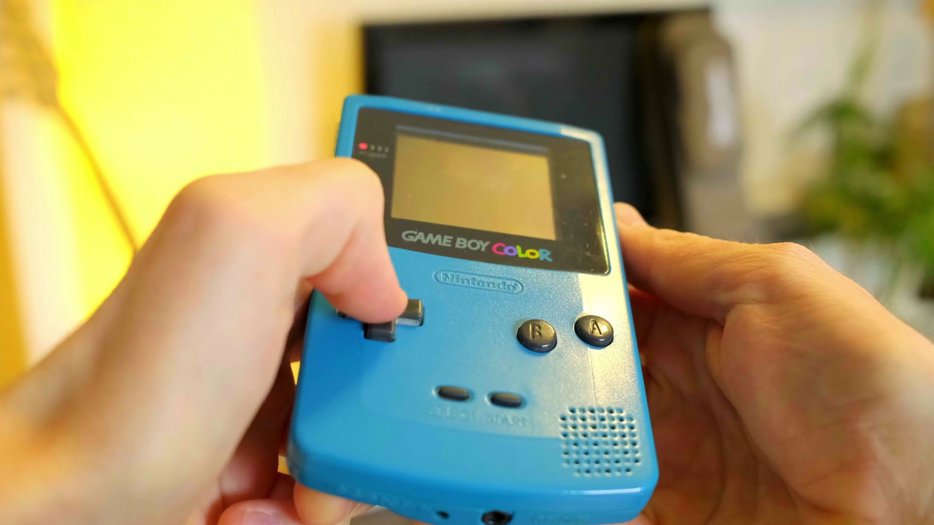 Turning On Vintage Nintendo Gameboy Color Stock Footage SBV-351851980 ...